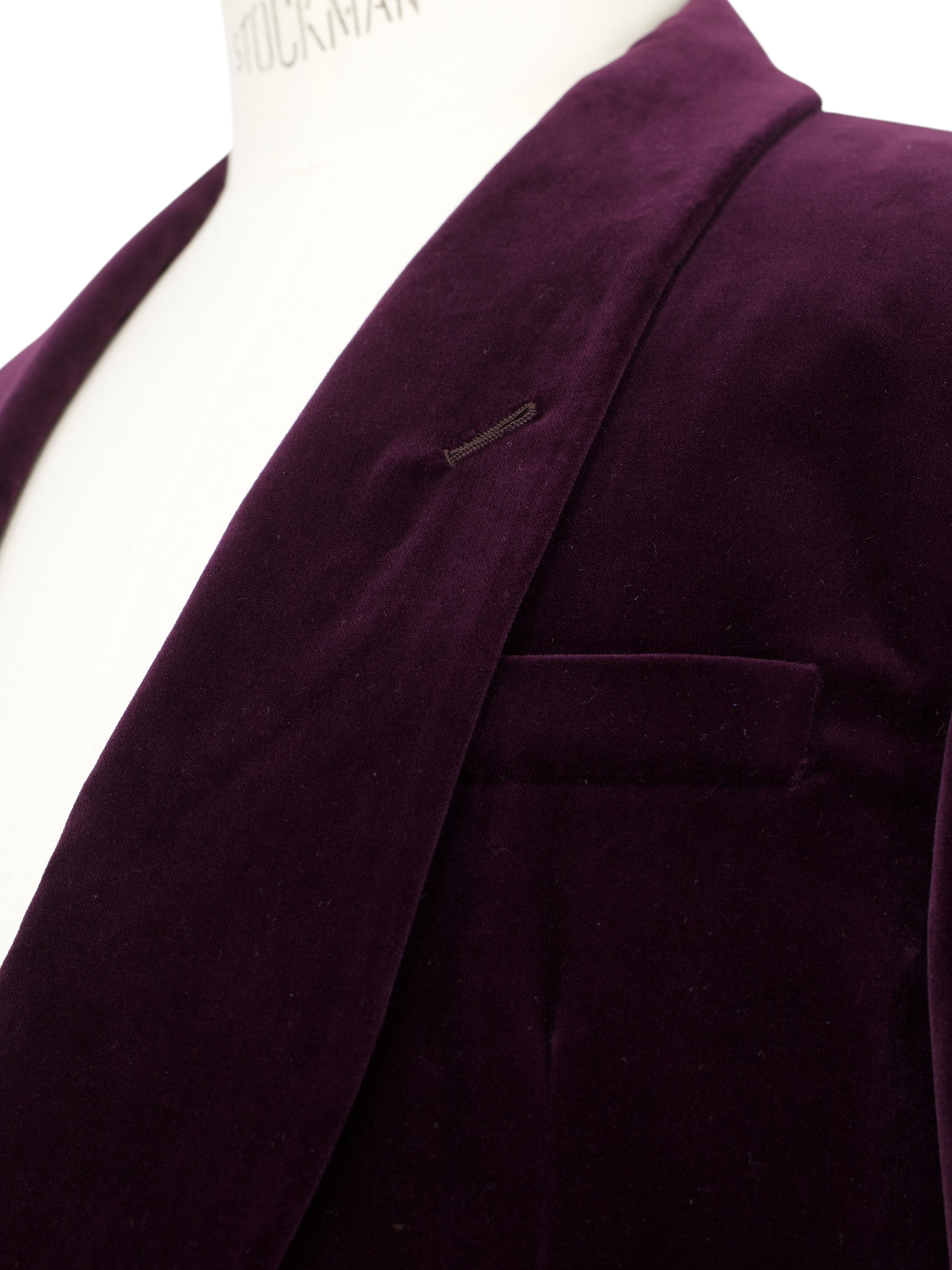 Ralph Lauren Purple Label Aubergine Cotton Velvet Smoking Jacket