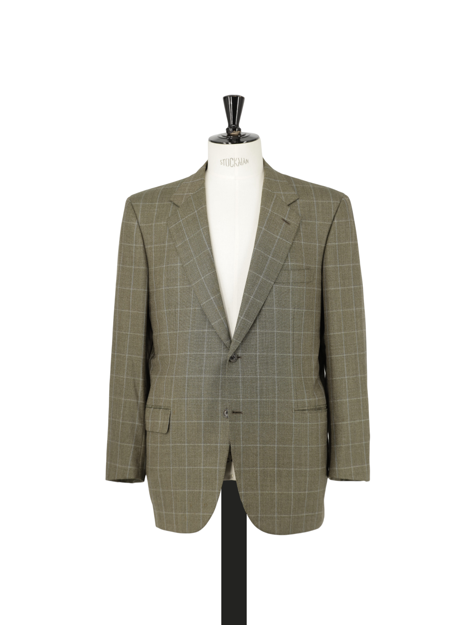 Brioni Moss Green & Light Blue Fine-Wool Windowpane Palatino Jacket Brioni Moss Green & Light Blue Fine-Wool Windowpane Palatino Jacket