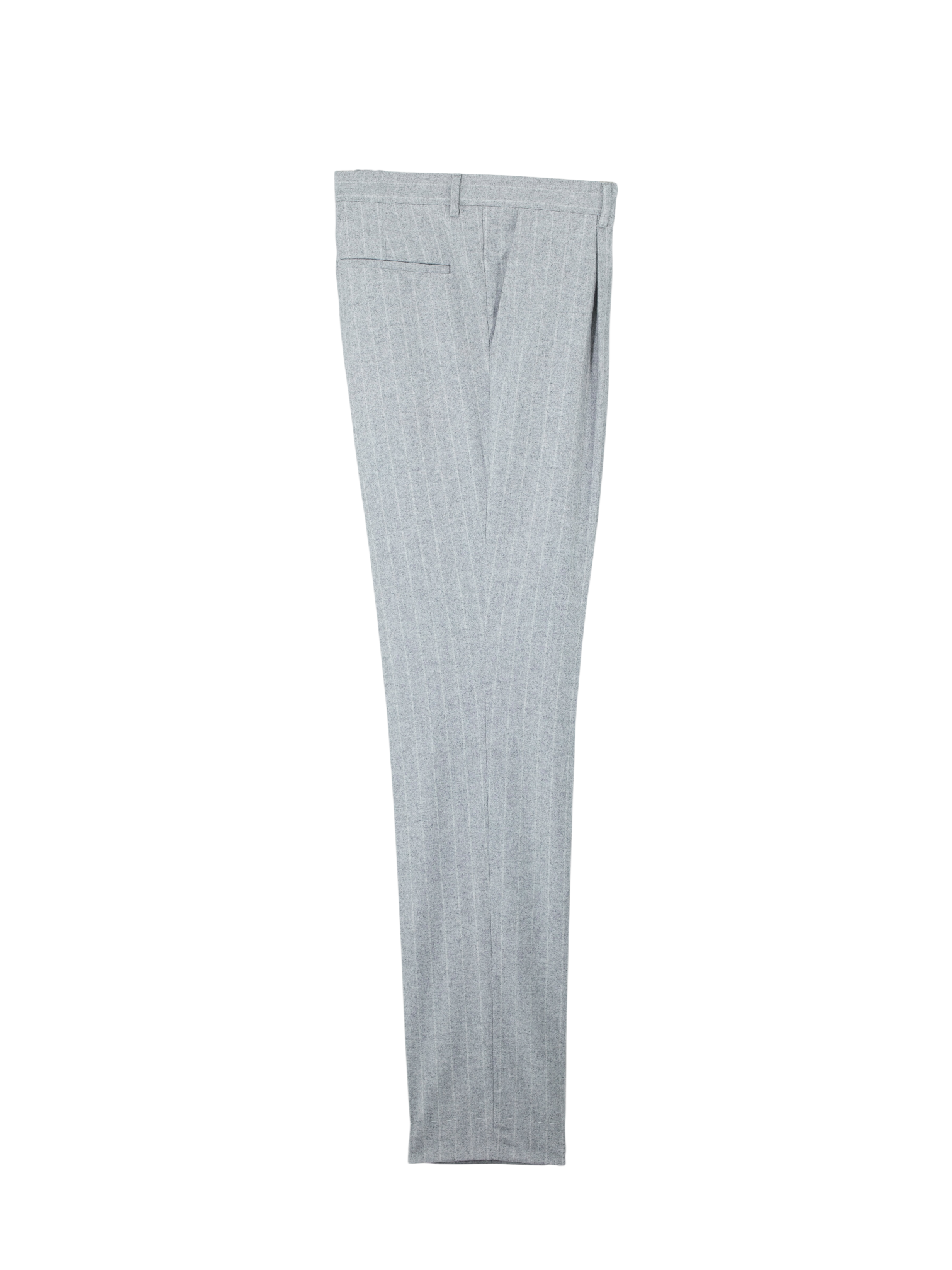 Brunello Cucinelli Light Grey Wool, Cashmere & Silk Flannel Chalkstripe Suit