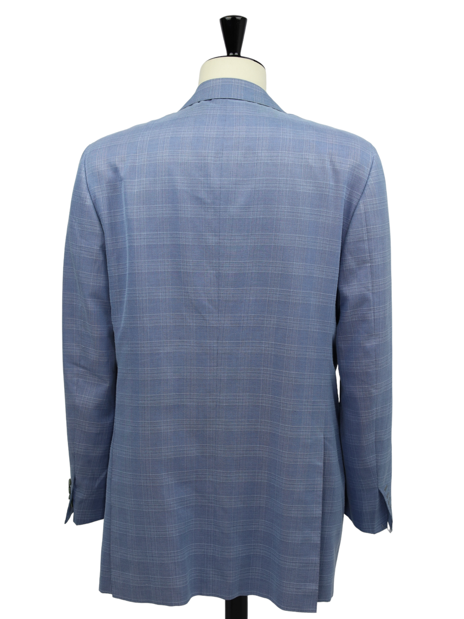 Kiton Light Blue Cotton, Cashmere & Silk Double Breasted Suit