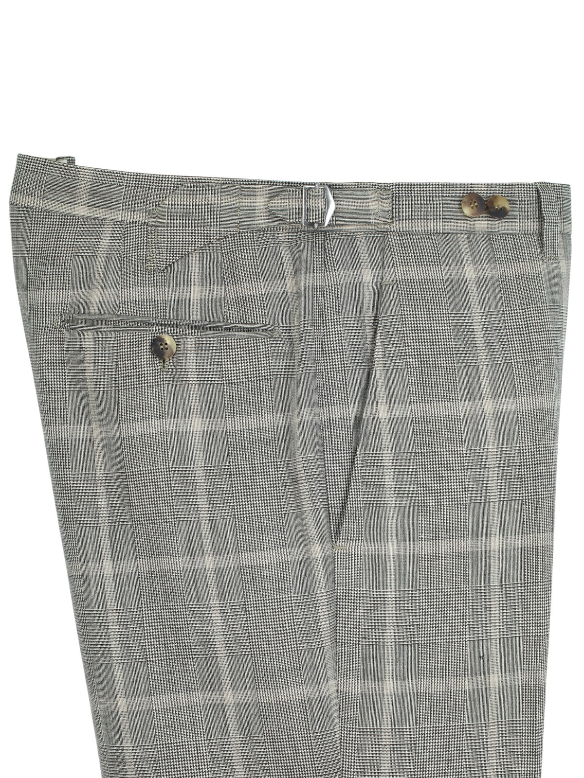 Cesare Attolini Taupe Wool, Silk & Linen Overcheck Summer Suit