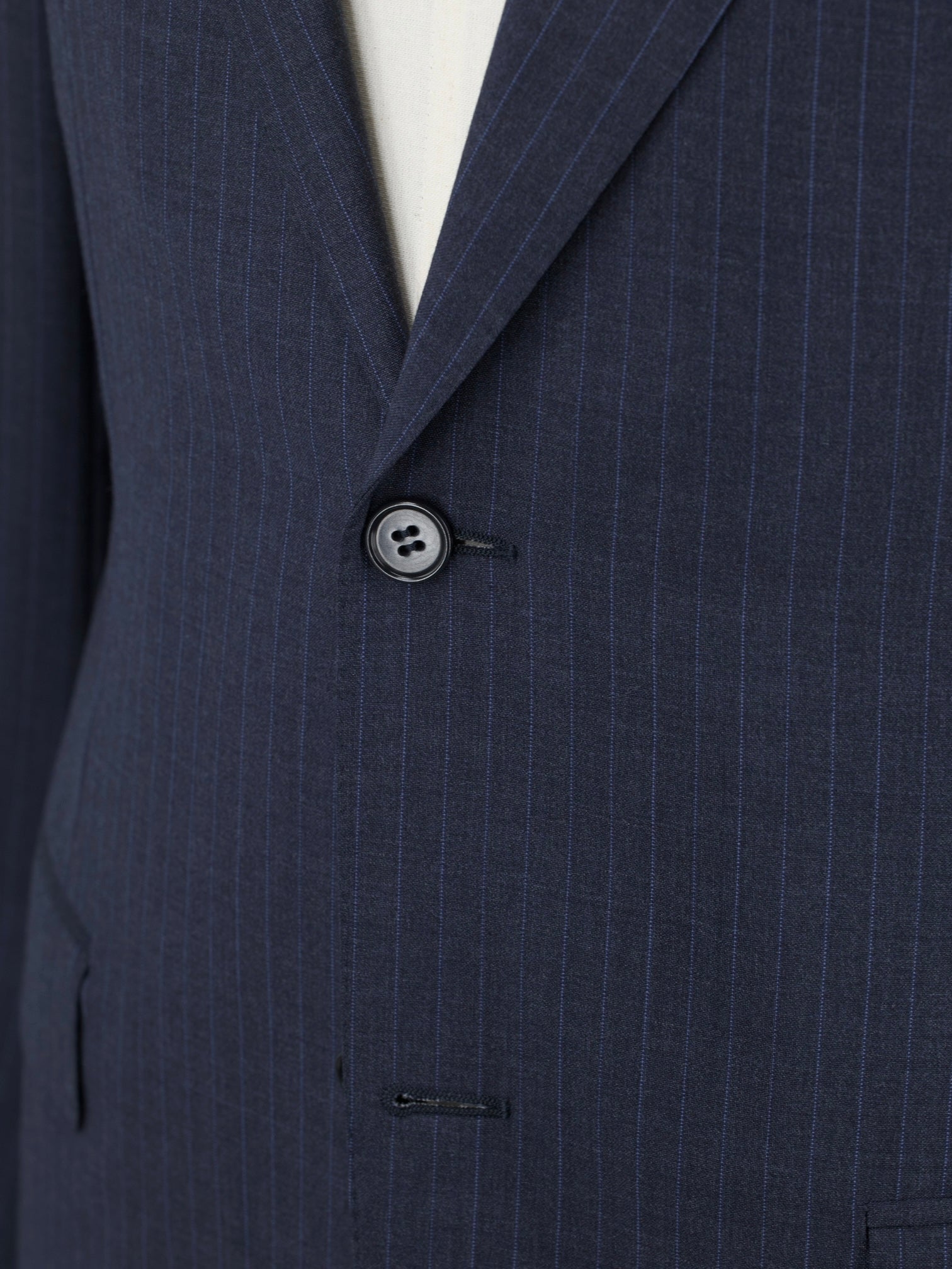 Canali Grey & Light Blue Fine-Wool Pinstripe Milanese-Style Suit