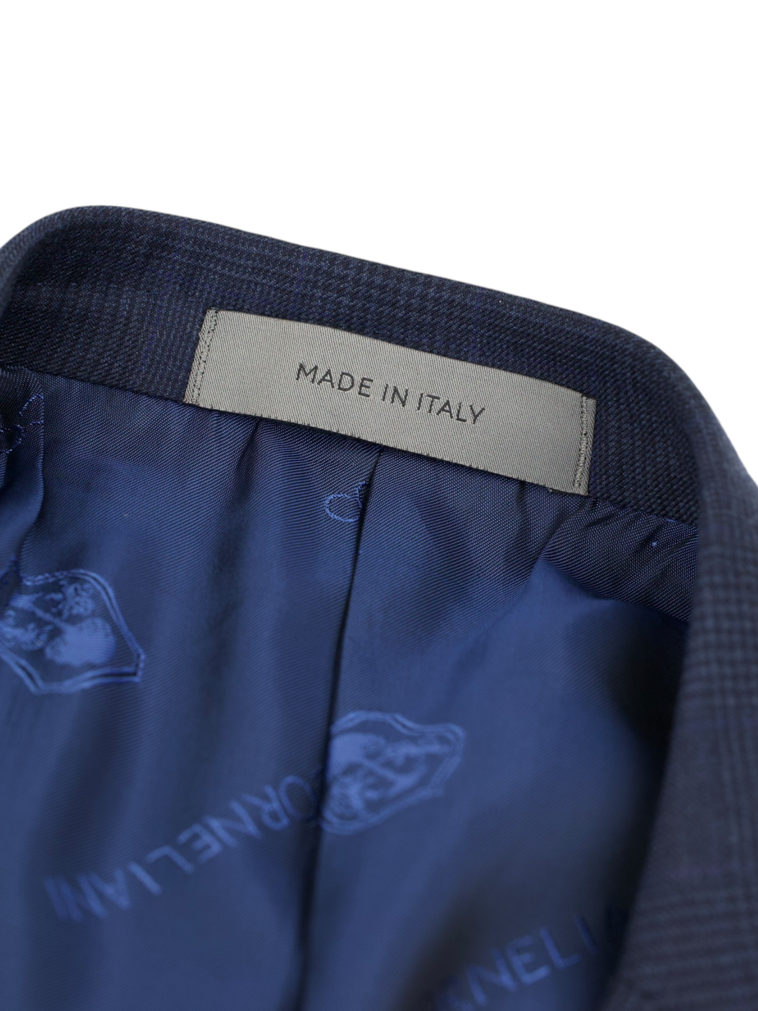 Corneliani Navy Wool & Cashmere Prince of Wales Suit