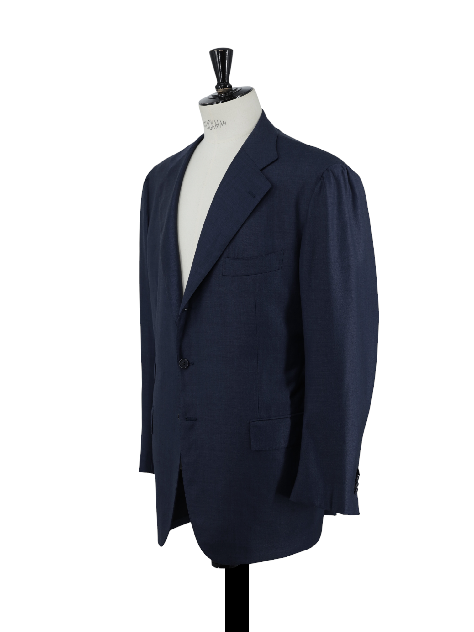 Cesare Attolini Dark Blue Super 130's Wool Sharkskin Suit