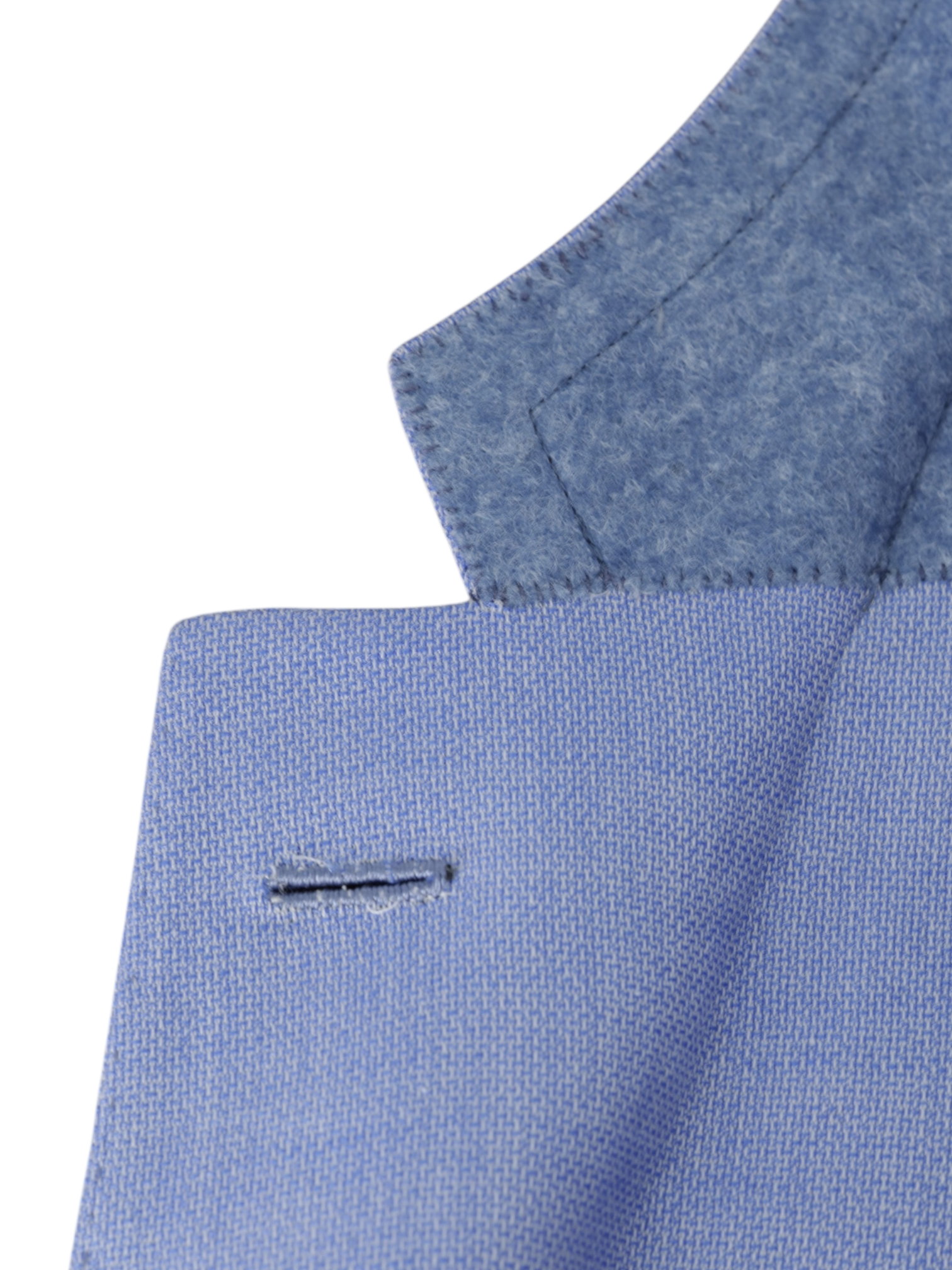 Brioni Sky Blue Wool & Silk "Ventiquattro" Micro-Pattern Jacket