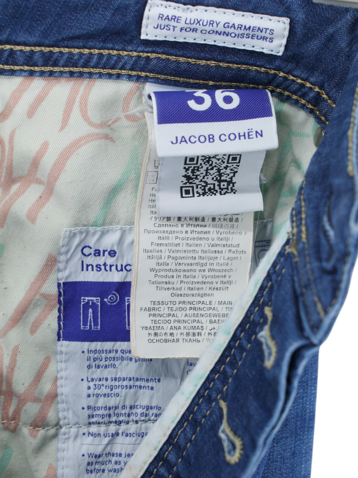 Jacob Cohen Blue Cotton & Viscose Blend Denim "Nick Slim" Jeans