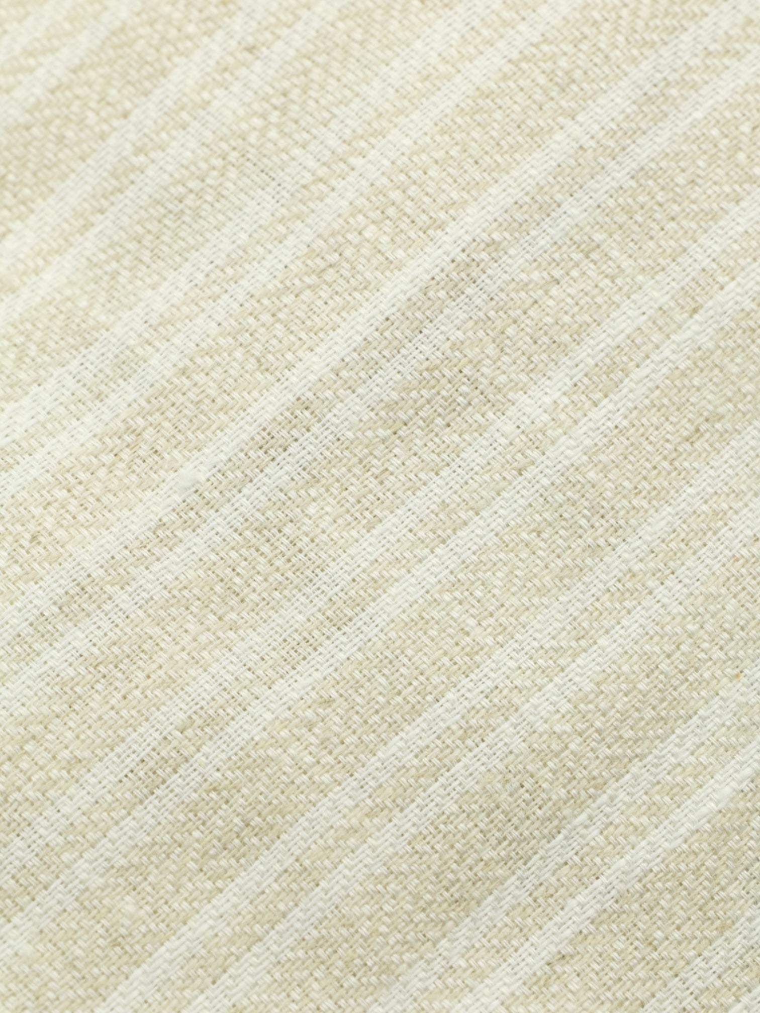 Kiton 5-Fold Greige Handrolled Linen Striped Tie
