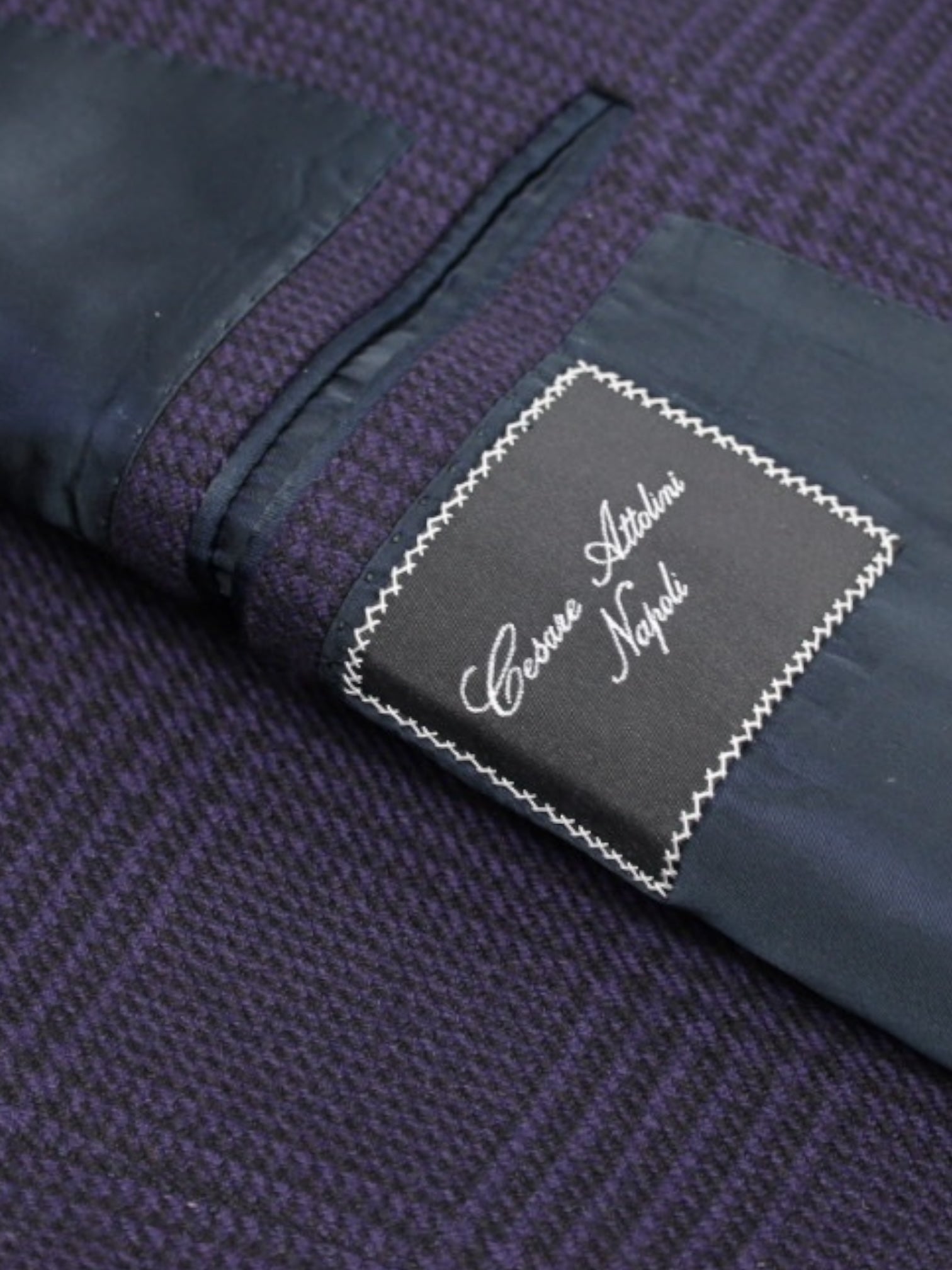 Cesare Attolini Dark Purple Cashmere Overcoat