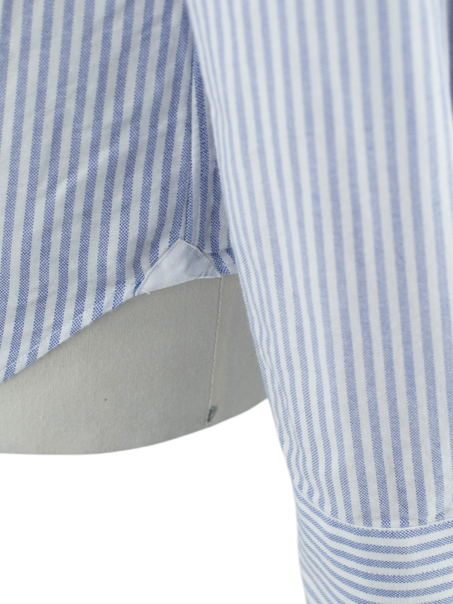 Emanuele Maffeis White & Light Blue Oxford-Cotton Cutaway-Collar Shirt