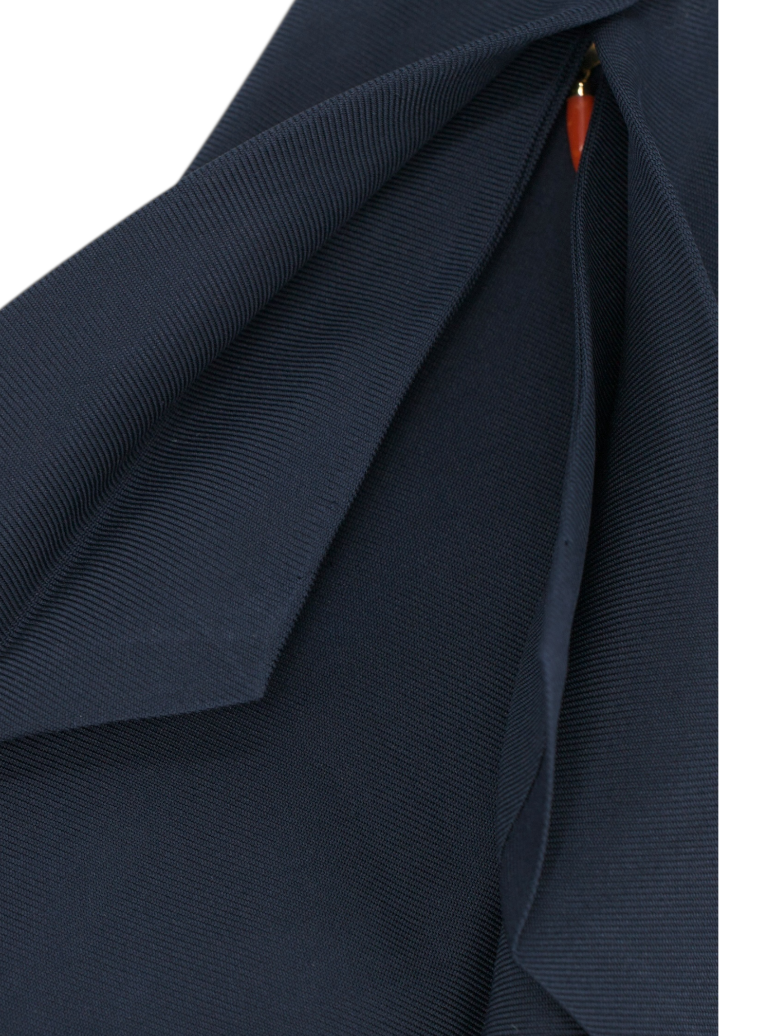Marzullo 5-Fold Navy Silk Plain Classic Tie