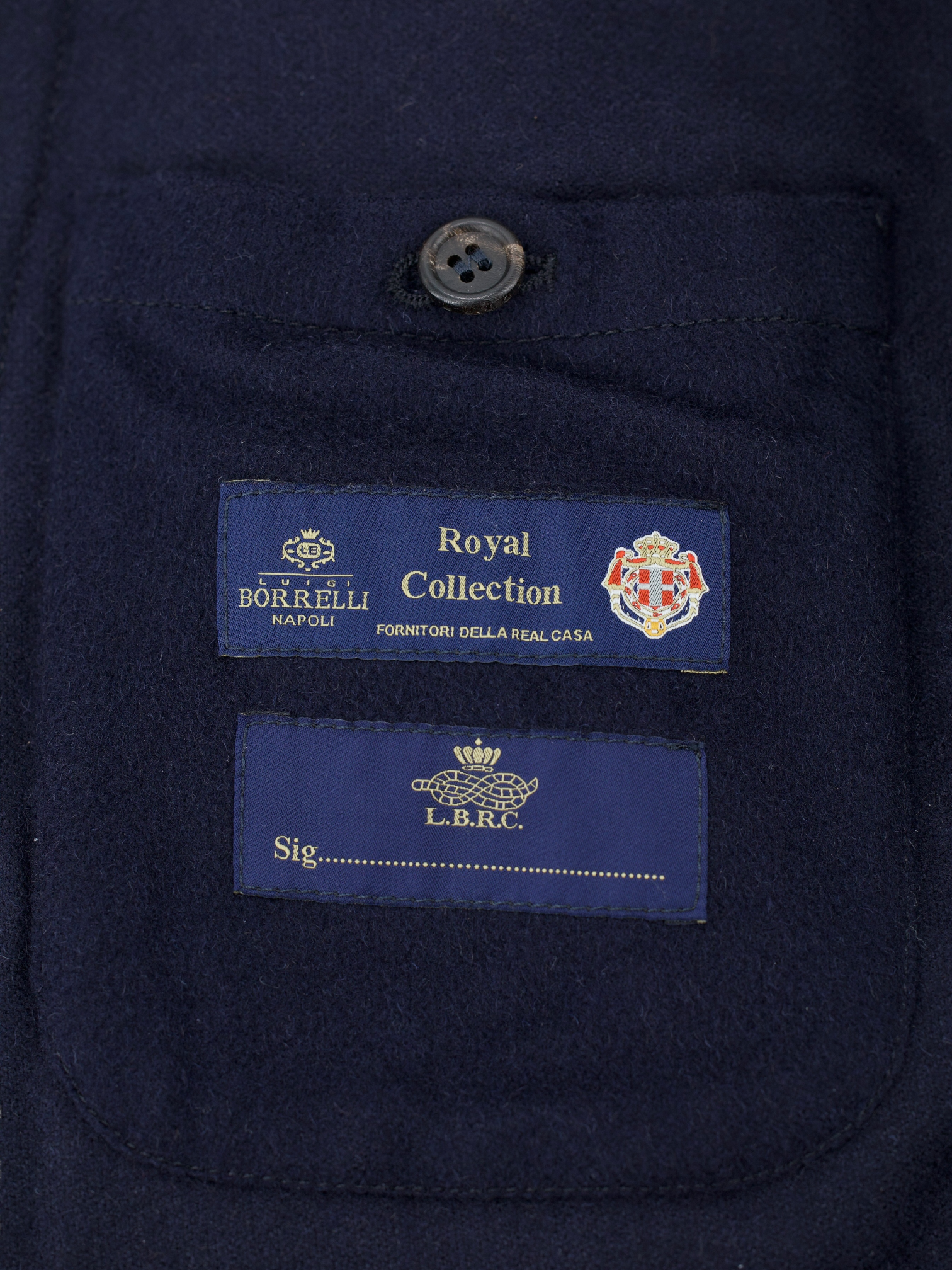 Luigi Borrelli Navy Pure Camel "Royal Collection" Carcoat