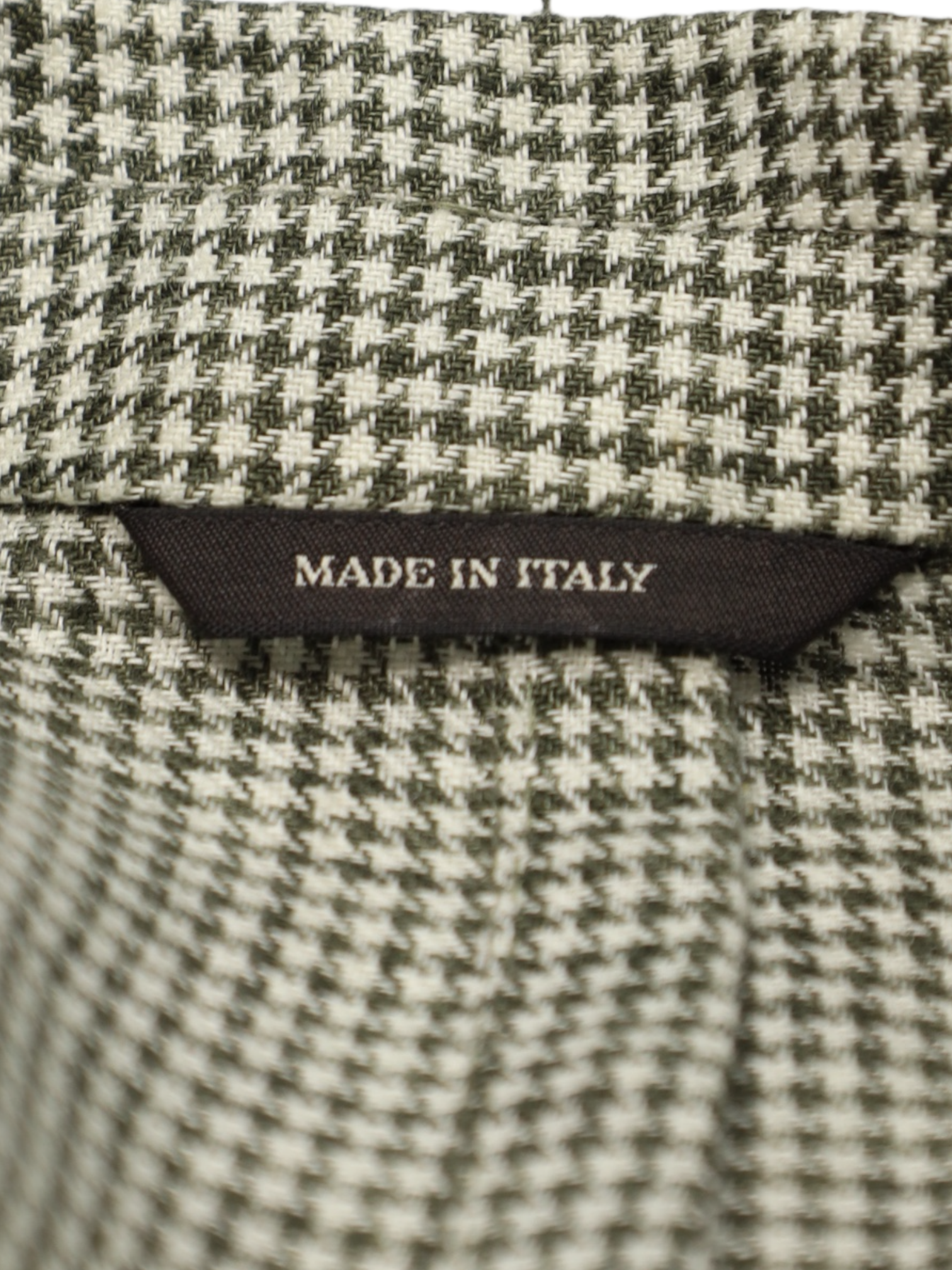 Loro Piana Olive Green Pied de Poule Rain System Linen Jacket