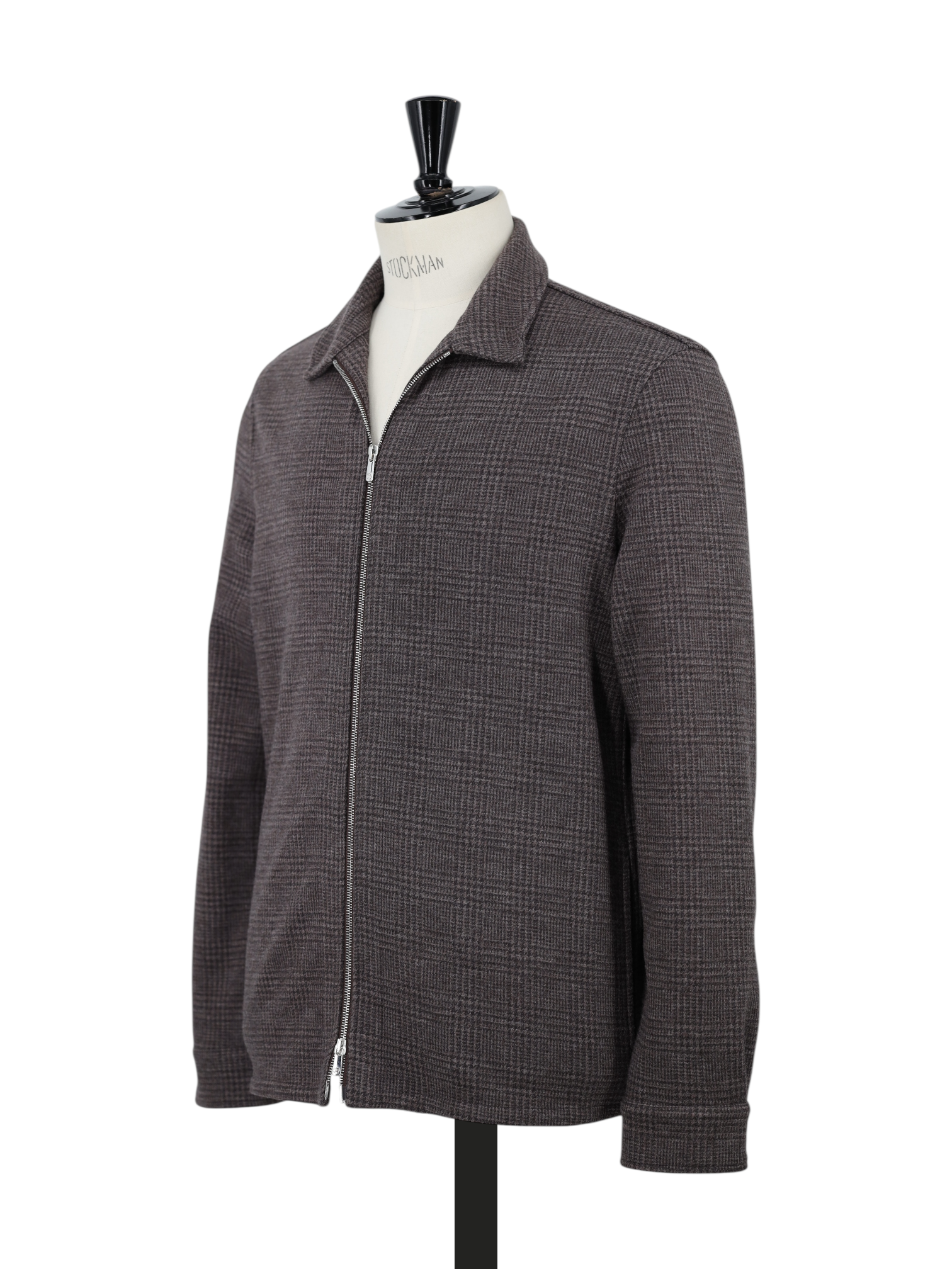 Marco Pescarolo Brown Wool & Cashmere Prince of Wales Blouson Jacket