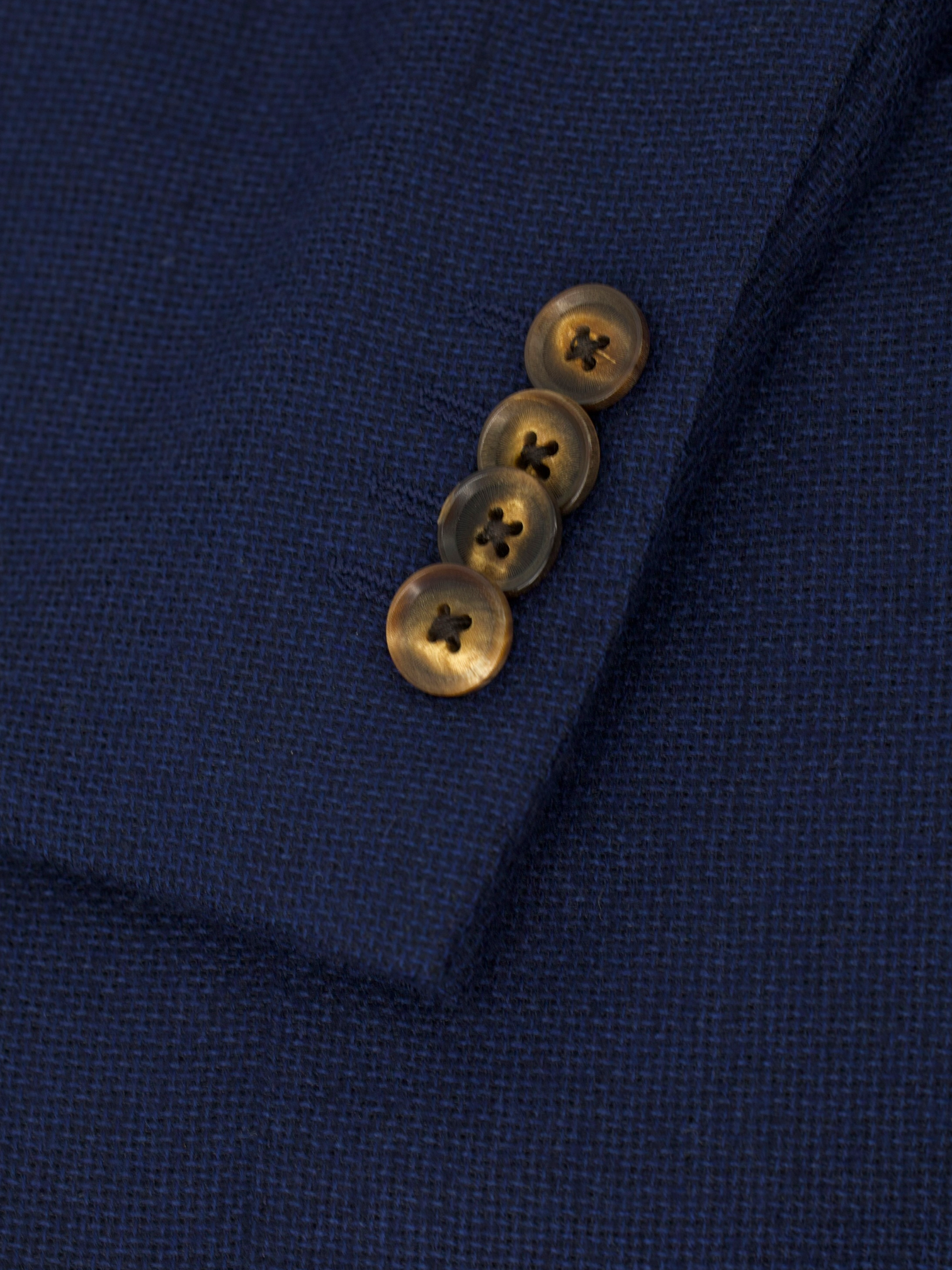 Caruso Marine Blue Cashmere & Silk Micro-Pattern Aida Jacket