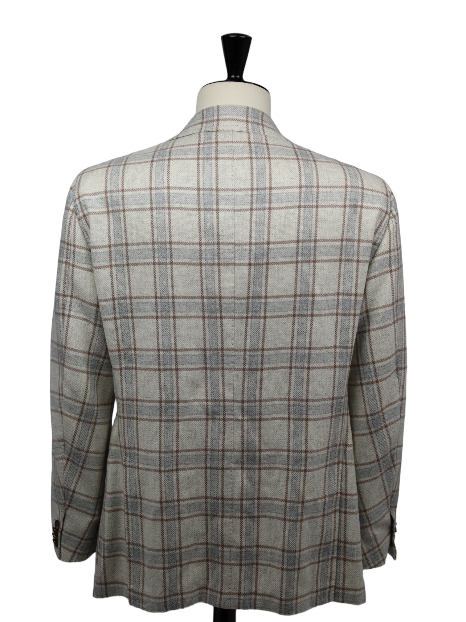 Cesare Attolini beige geruit kasjmierjack