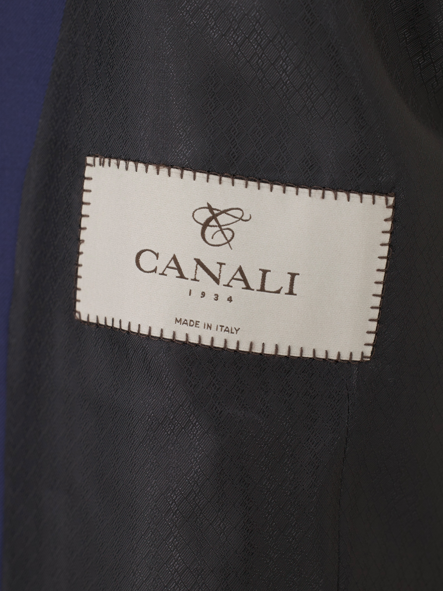 Canali Dark Blue Fine-Wool Twill Waistcoat