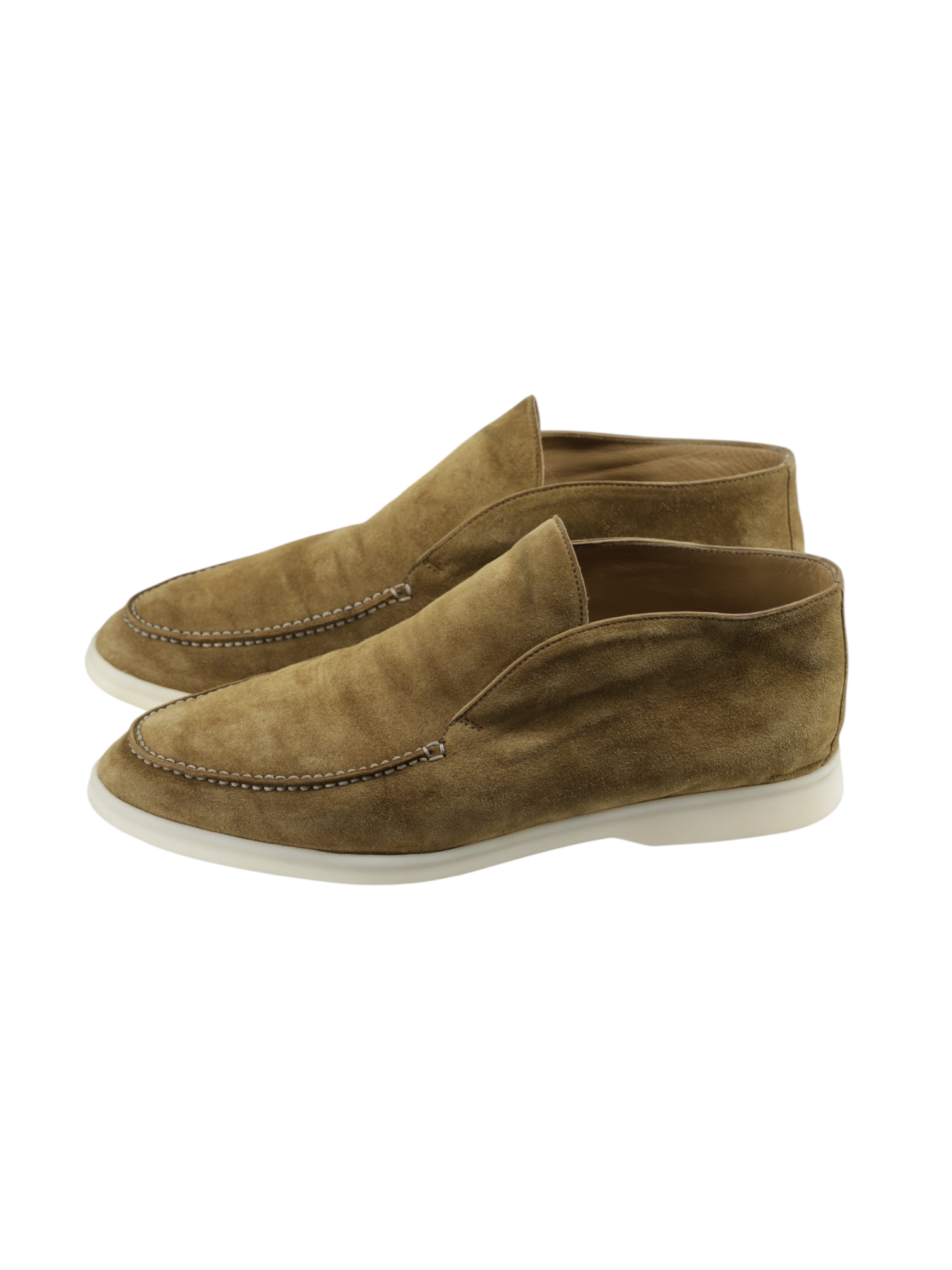 Loro Piana Light Wood Smoke Suede Open Walk Ankle Boot