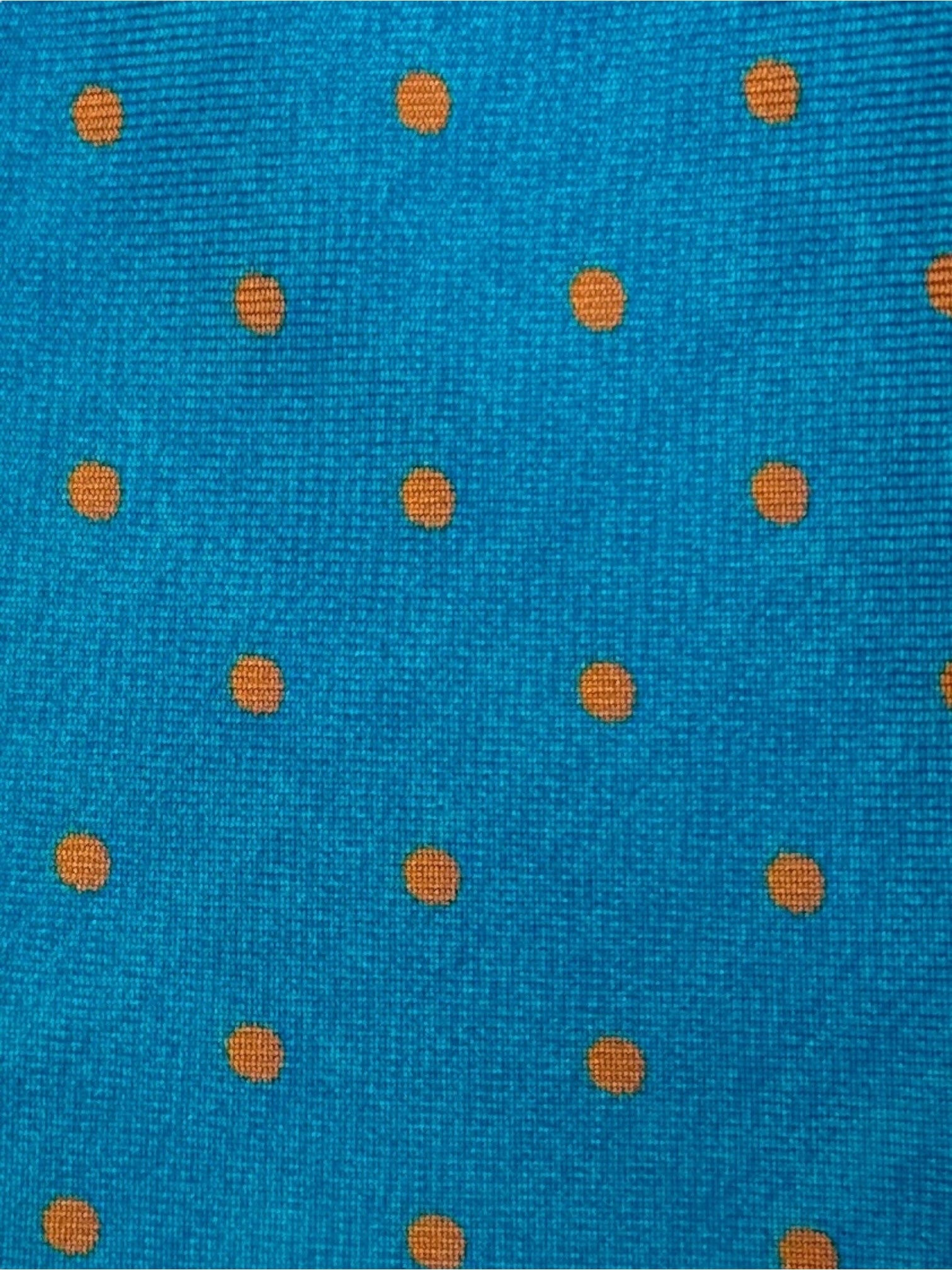 Kiton 5-Fold Turquoise Polka Dot Tie