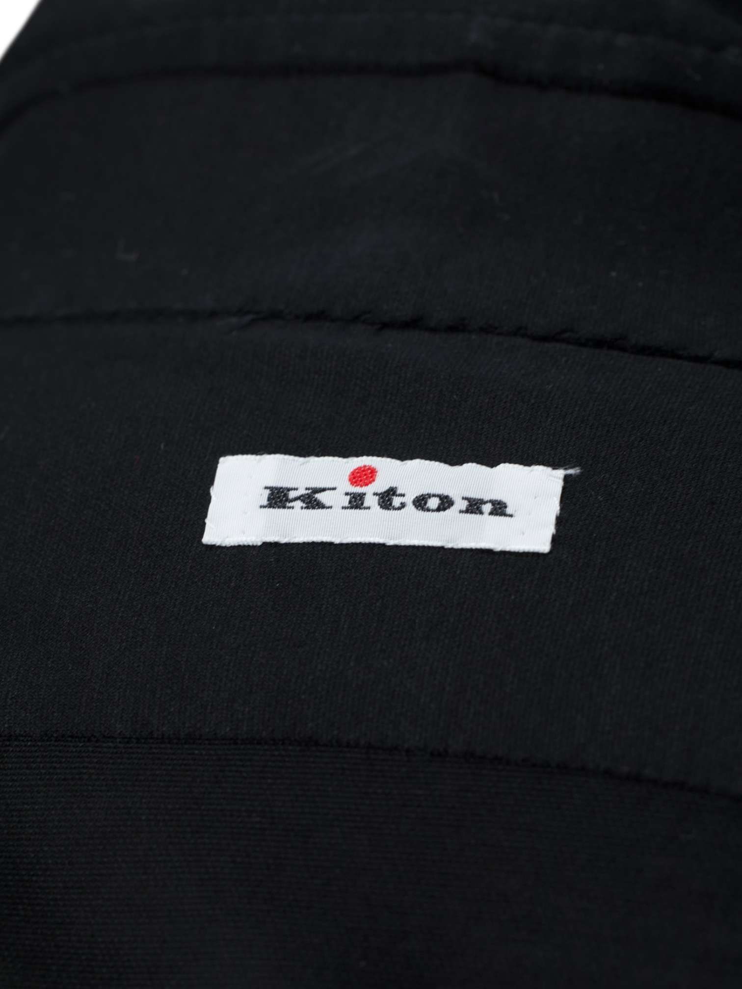 Kiton Black Jersey-Knitted Cotton Shirt