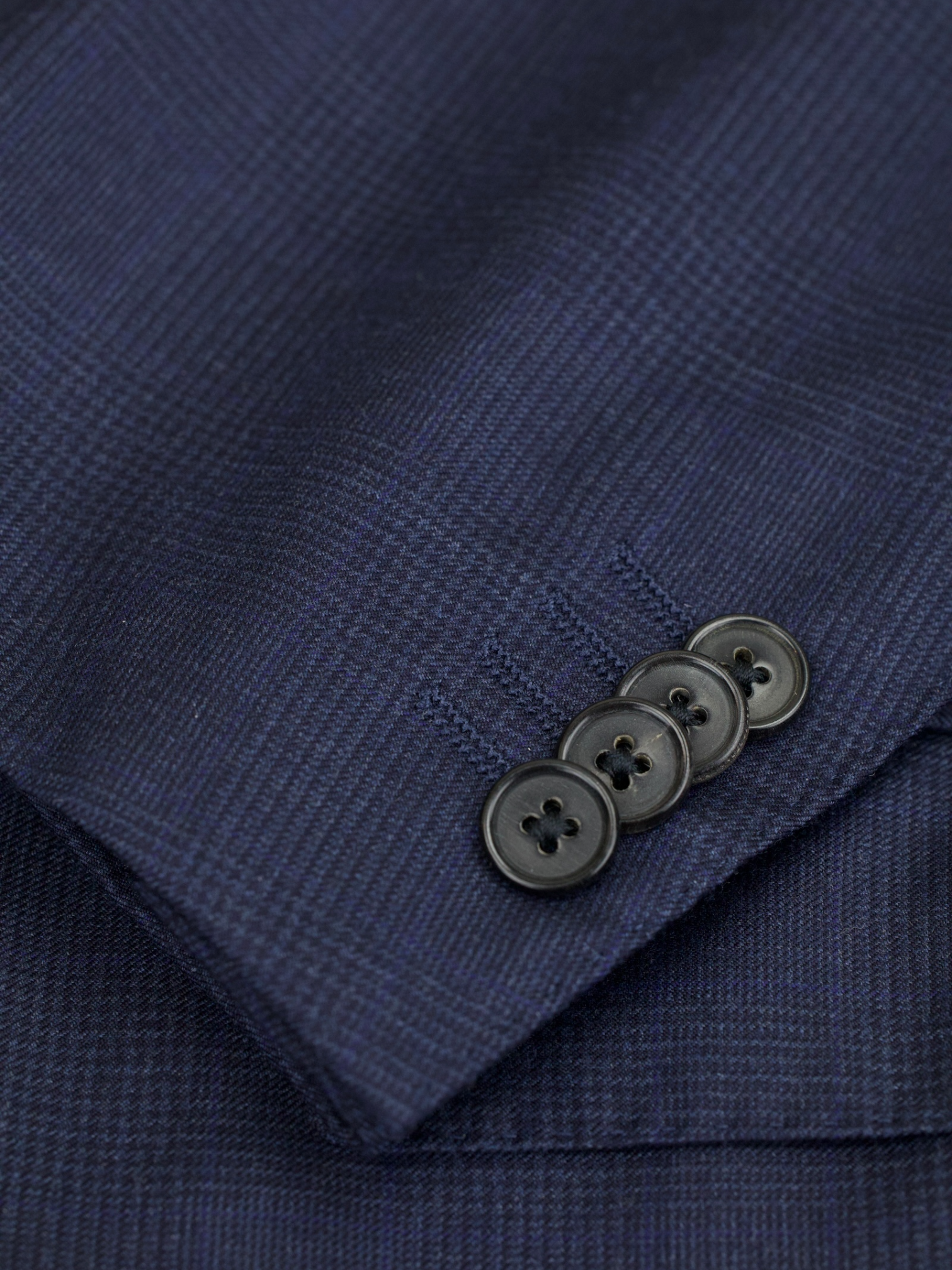 Corneliani Navy Wool & Cashmere Prince of Wales Suit