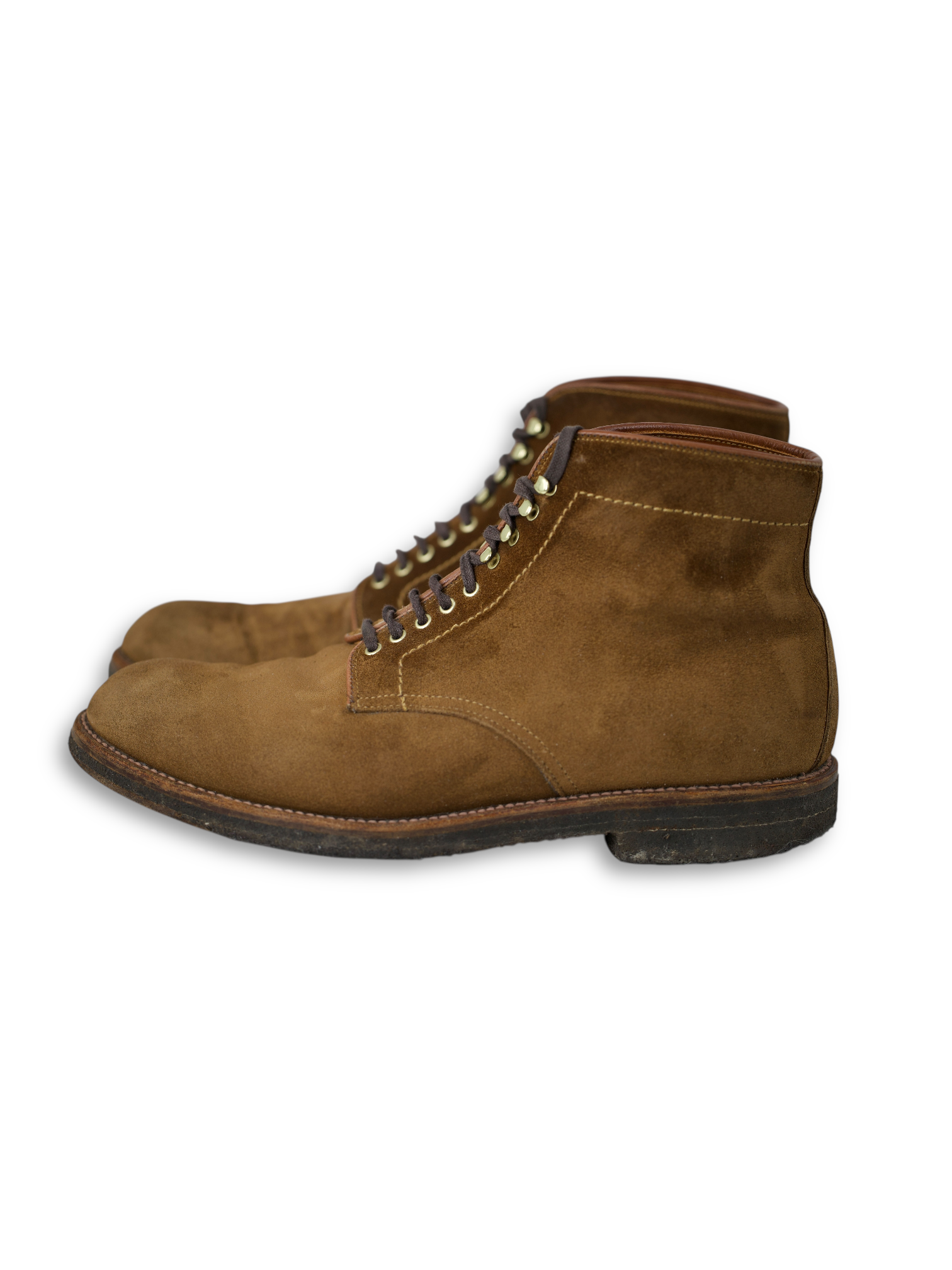 Alden Light Brown Plain Toe Snuff Suede 4511HC Boot