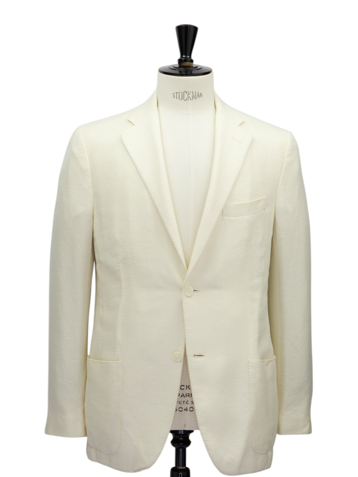 Corneliani Offwhite Wool, Silk & Linen Hopsack Jacket