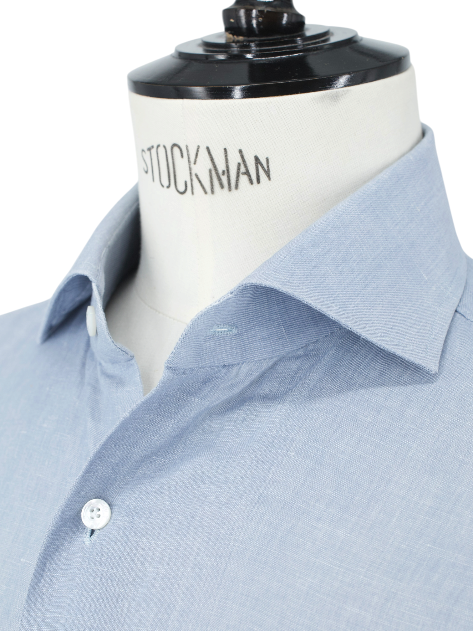 Finamore Sage Grey Linen & Cotton "Carlo Riva" Sartorial Summer Shirt
