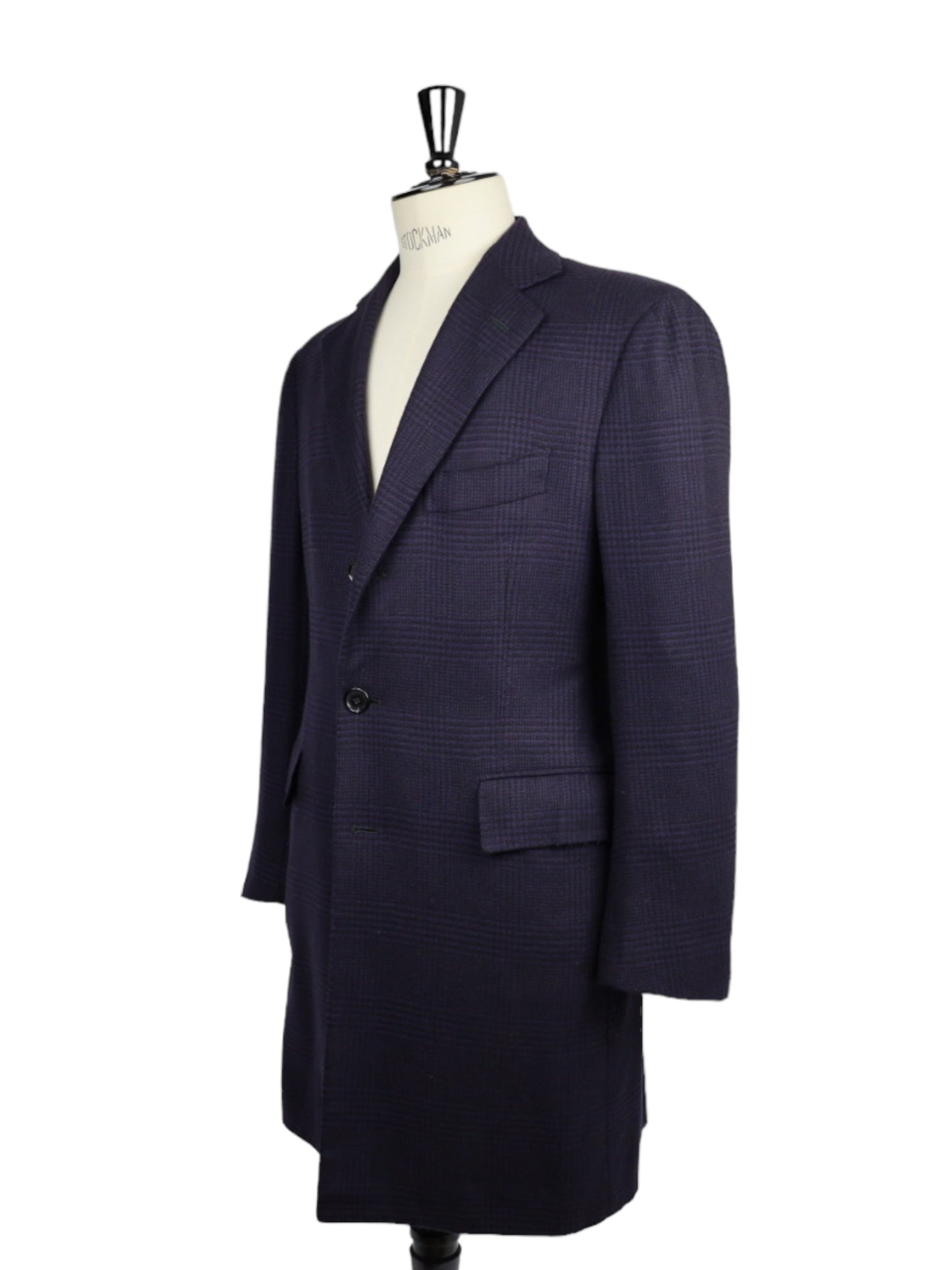 Cesare Attolini Dark Purple Cashmere Overcoat
