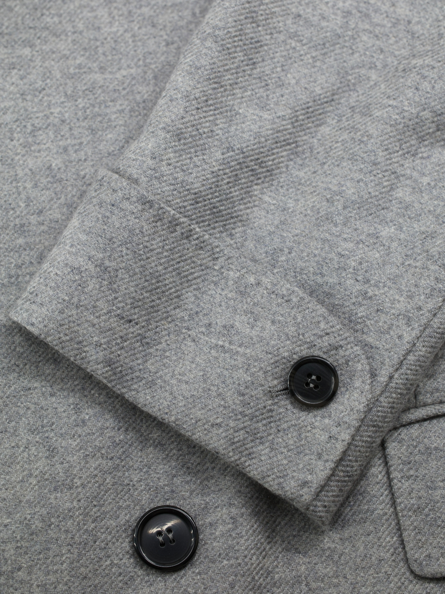 Doriani Light Grey Pure Cashmere Double-Breasted Twill Overcoat
