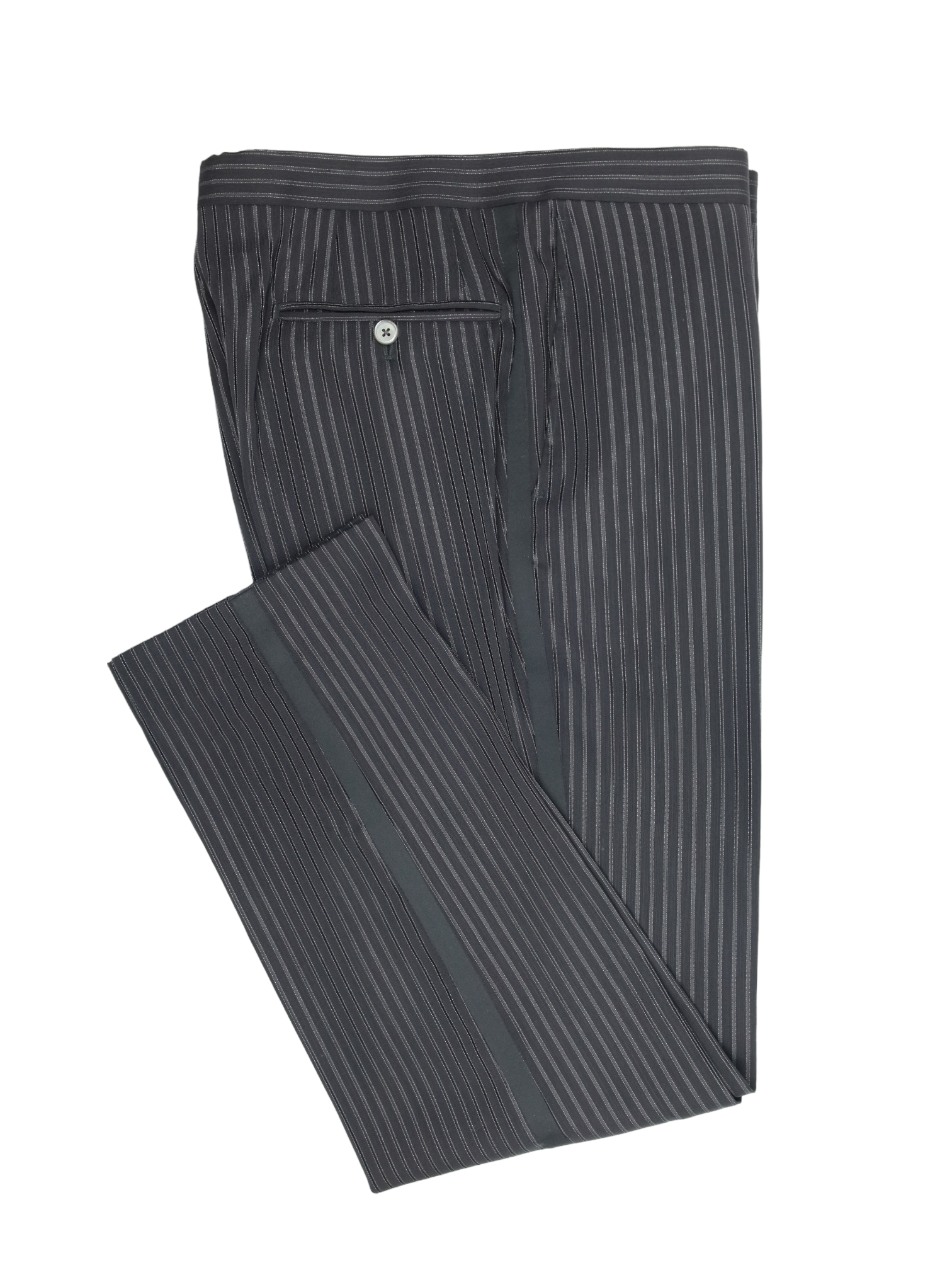 Corneliani Black Wool & Silk Striped Tuxedo