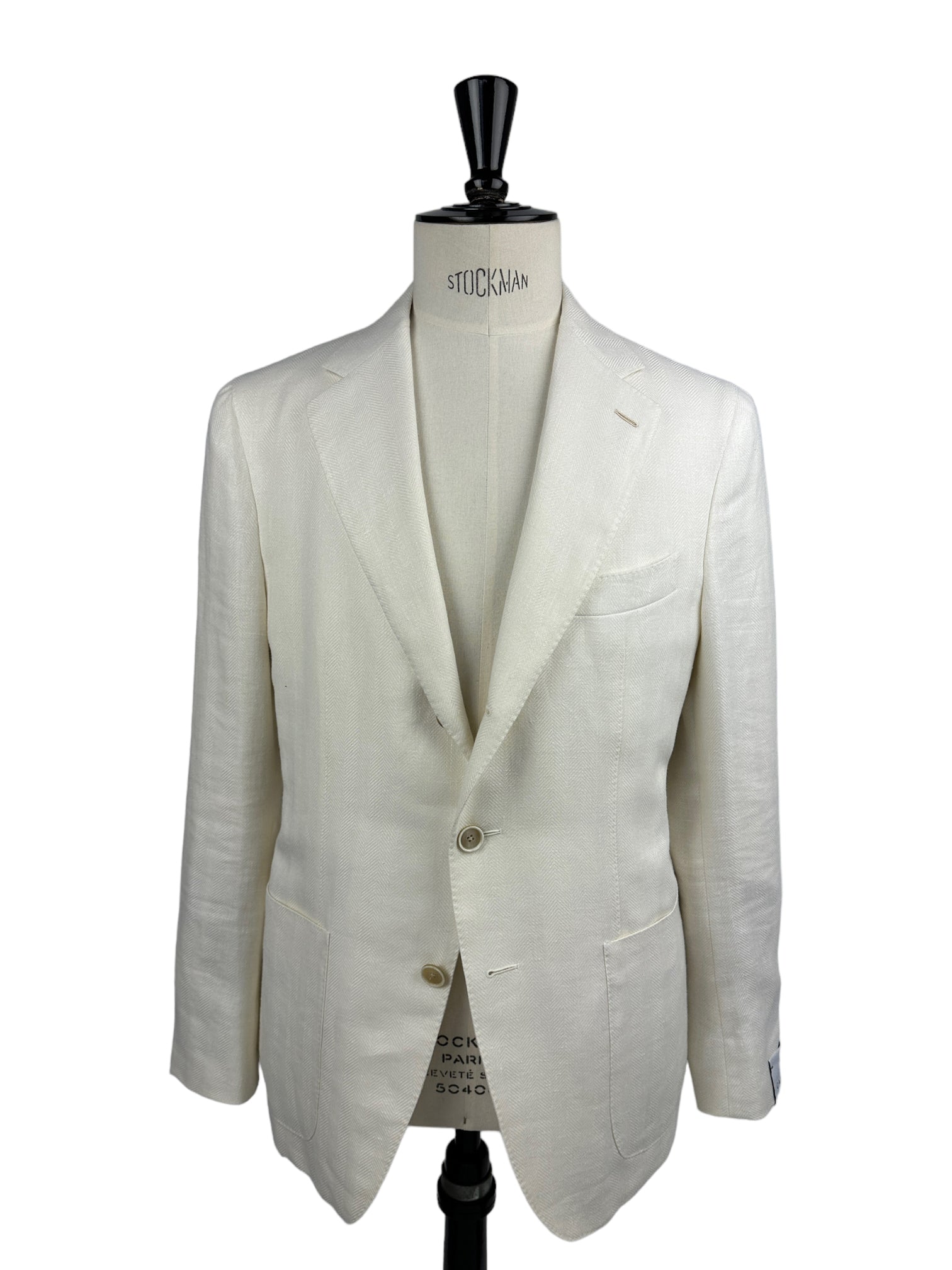 Caruso Off-White Aida Herringbone Jacket