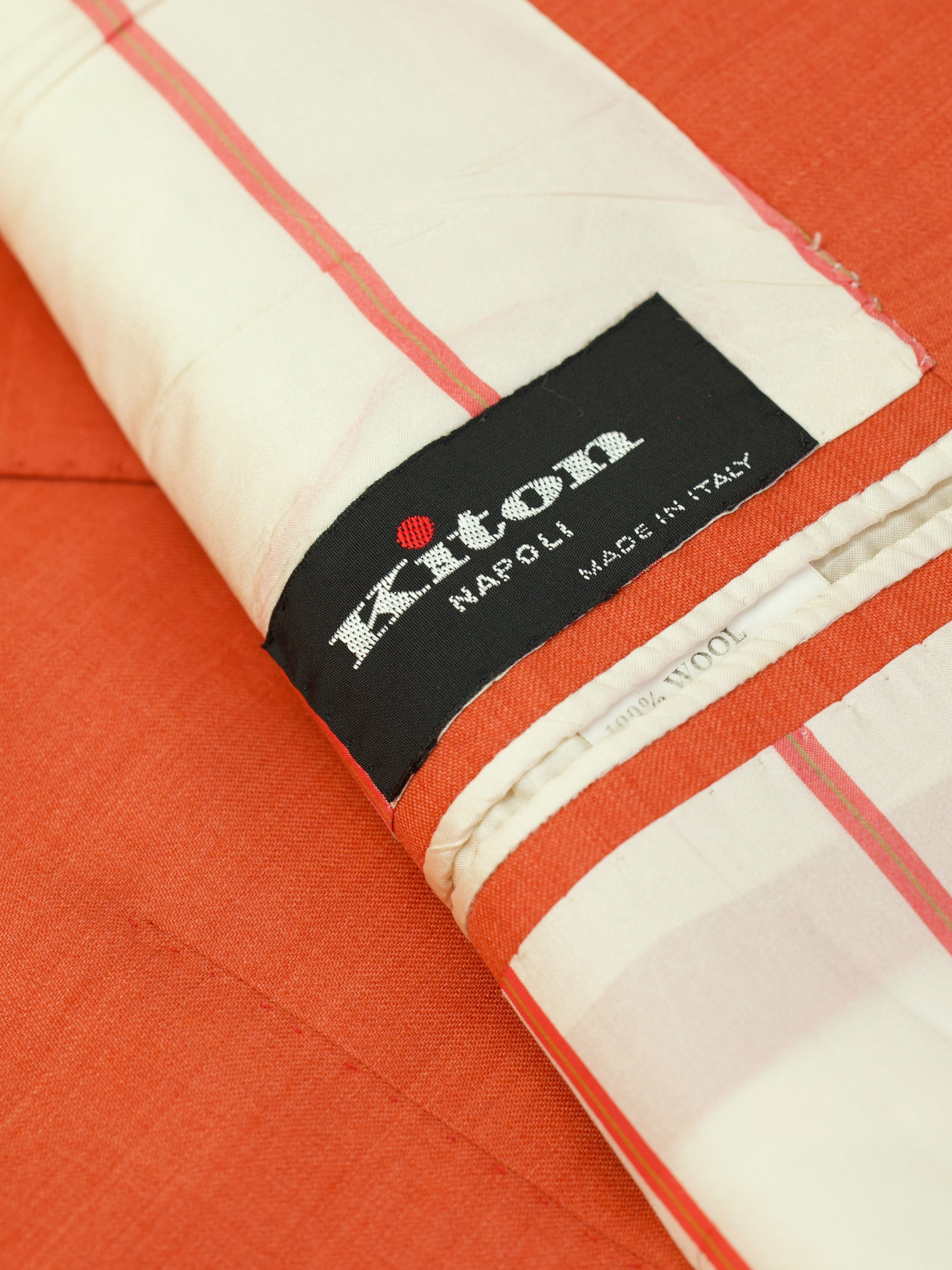 Kiton Coral Red Cool-Wool "La Grande Bellezza" Jacket