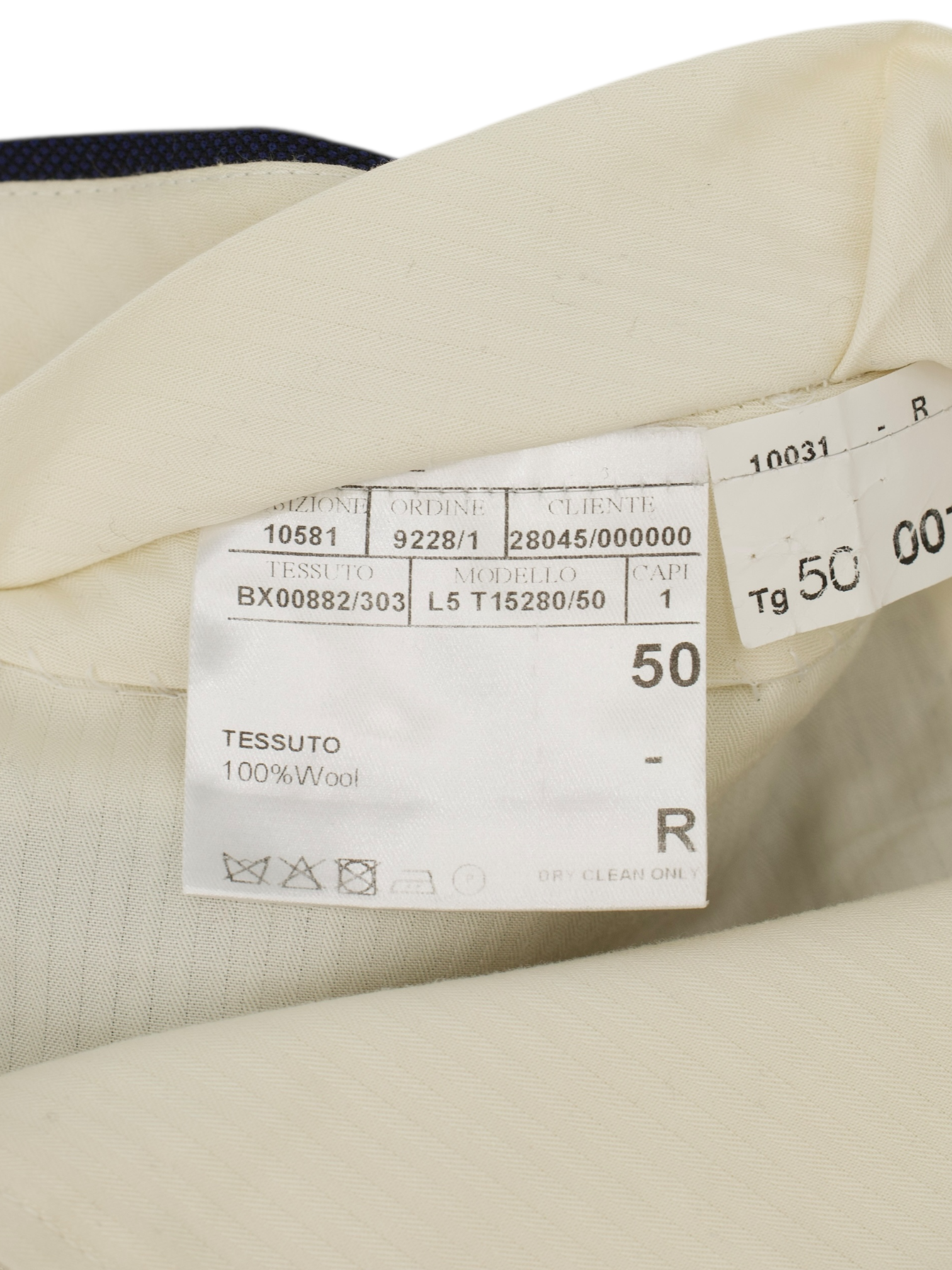 Canali Marine Blue Fine-Wool Birdseye Trousers