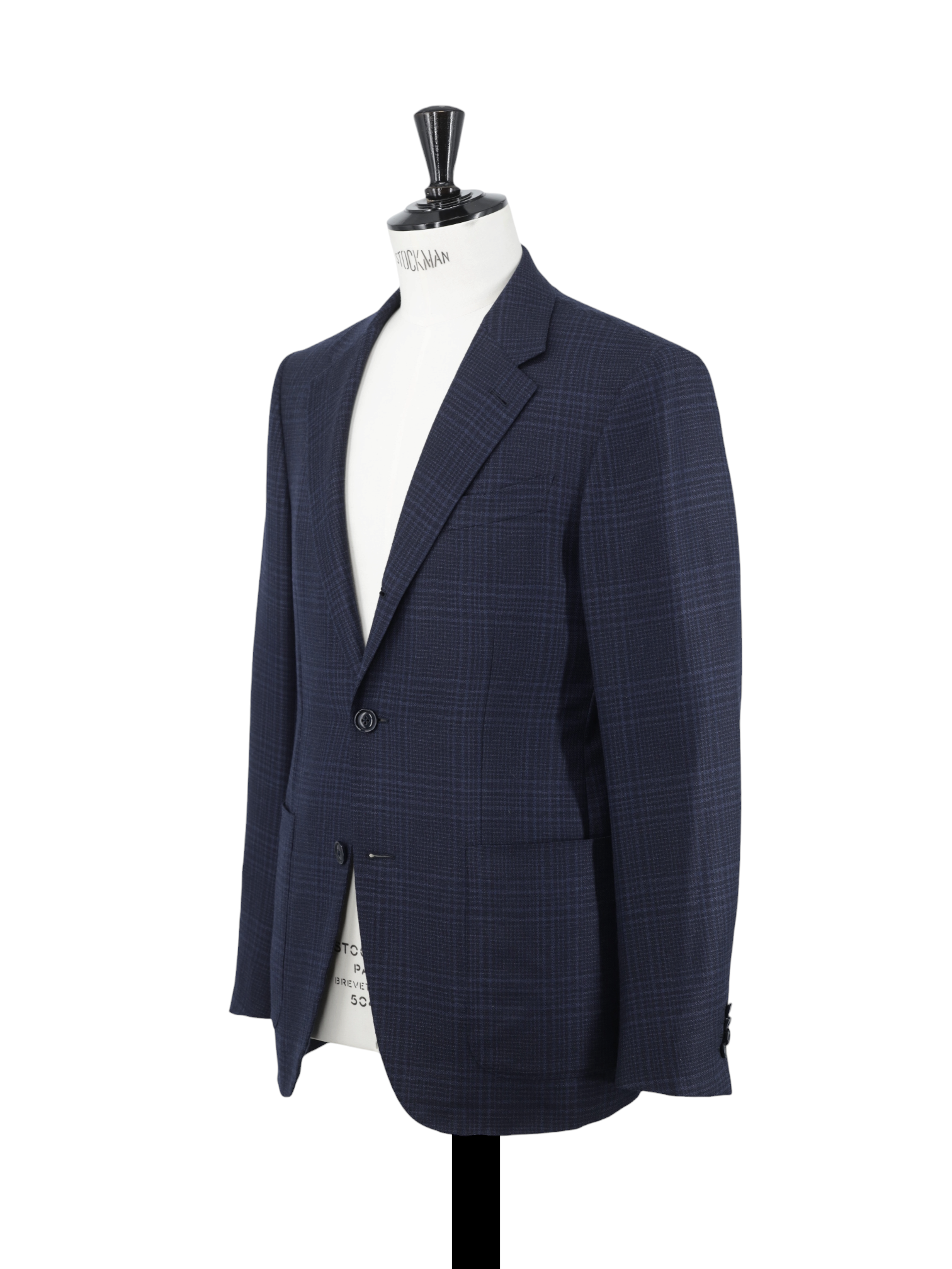 Ermenegildo Zegna Navy Trofeo-Light Wool Prince of Wales Milano Easy Jacket