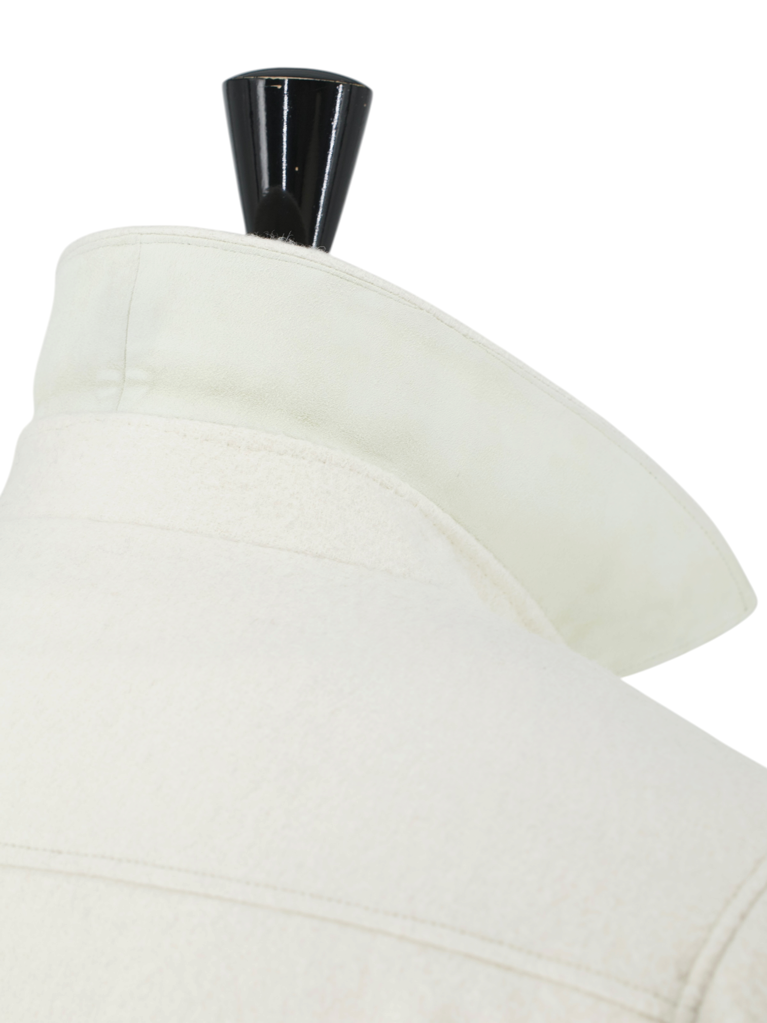 Caruso Offwhite Baby Alpaca, Wool & Stretch Overshirt Coat