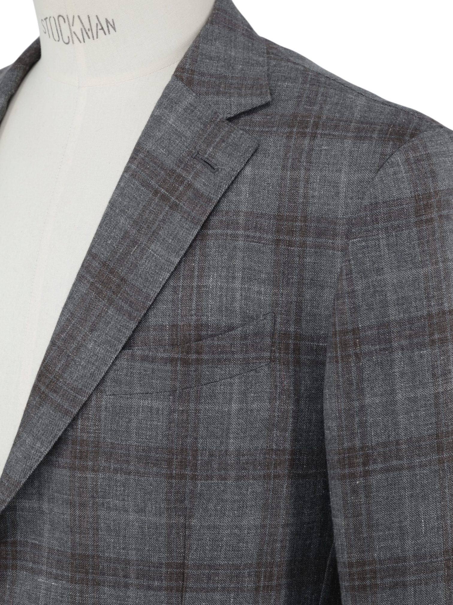 Ermenegildo Zegna Taupe & Castagne Brown Cashmere, Silk & True Hemp "Zero Weight" Jacket