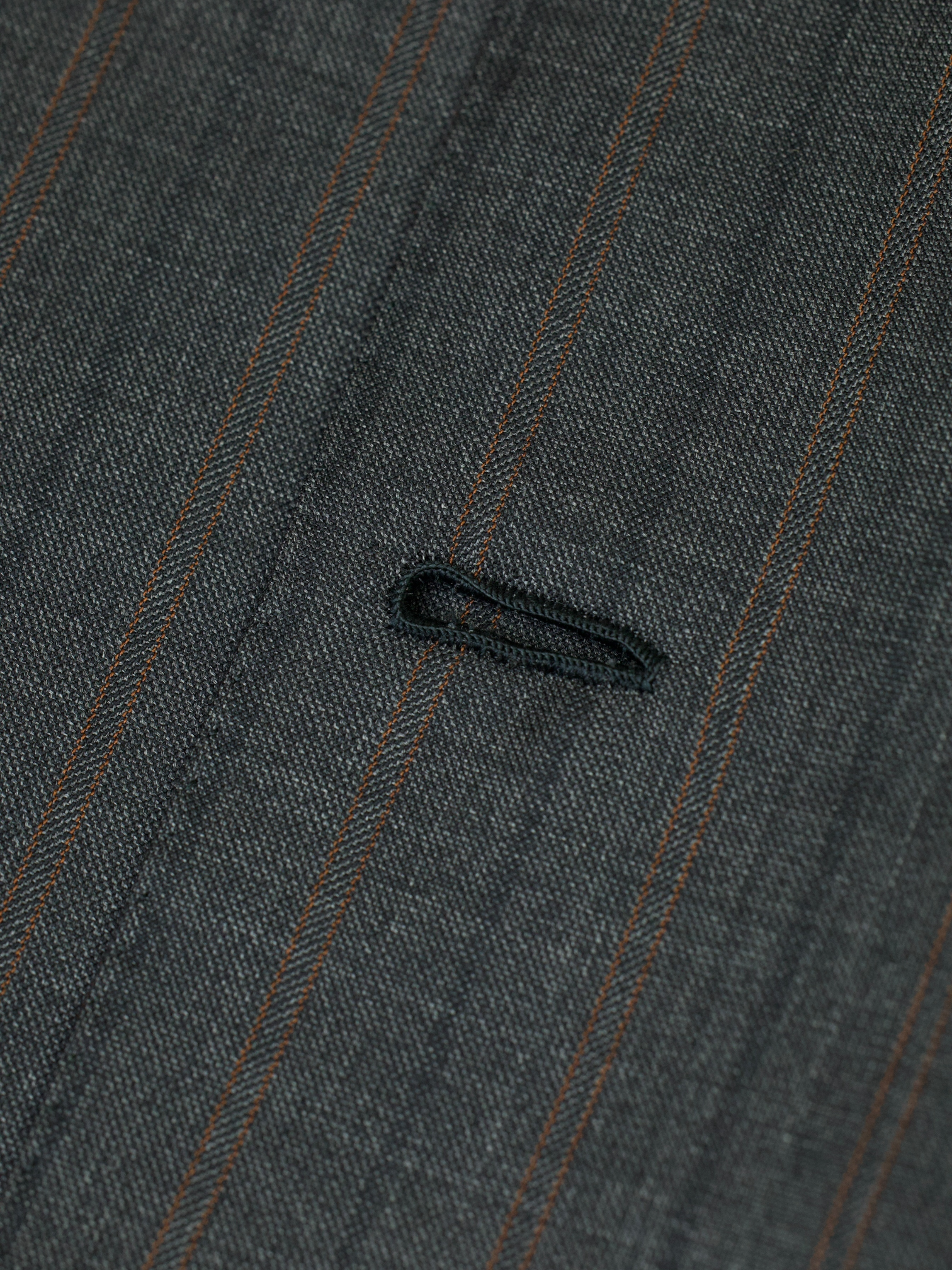 Brioni Grey & Brown Wool Pinstripe Nomentano Jacket