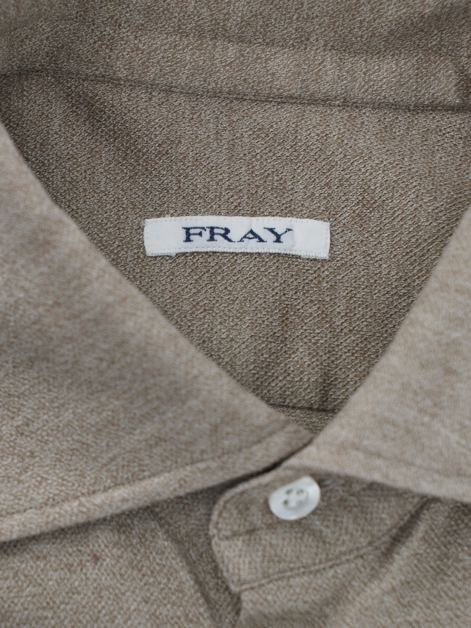 Fray Brown Cotton Piqué-Knitted "Gabriel" Shirt