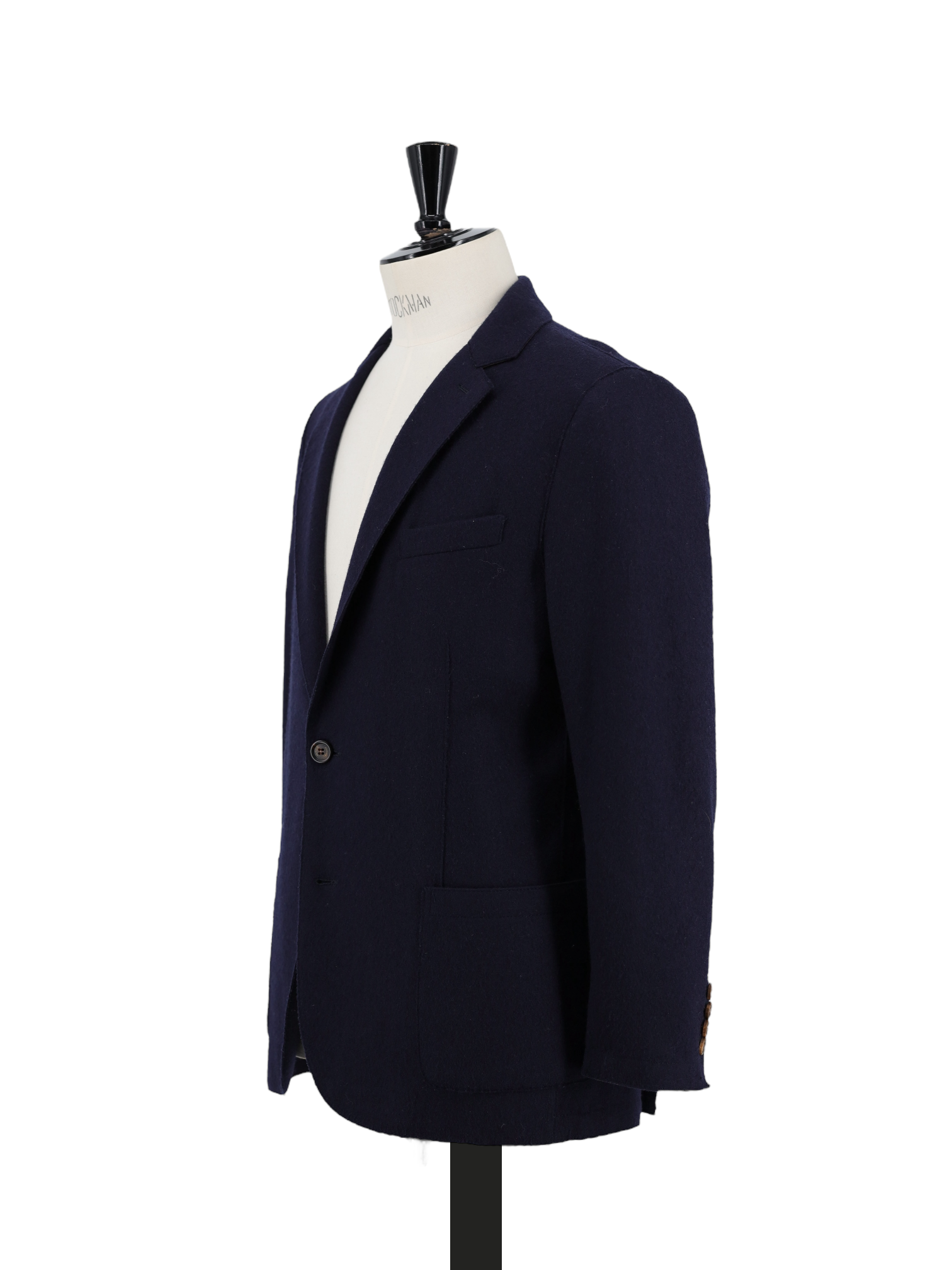 Eleventy Navy Wool & Stretch Flannel Unconstructed Blazer