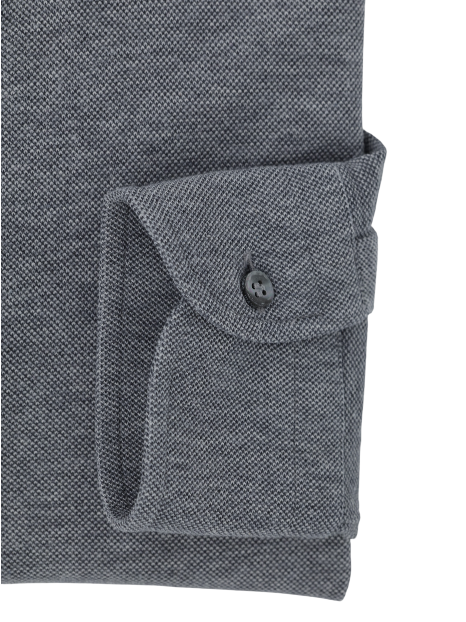 Loro Piana Grey Cotton Piqué Knitted Popover Shirt