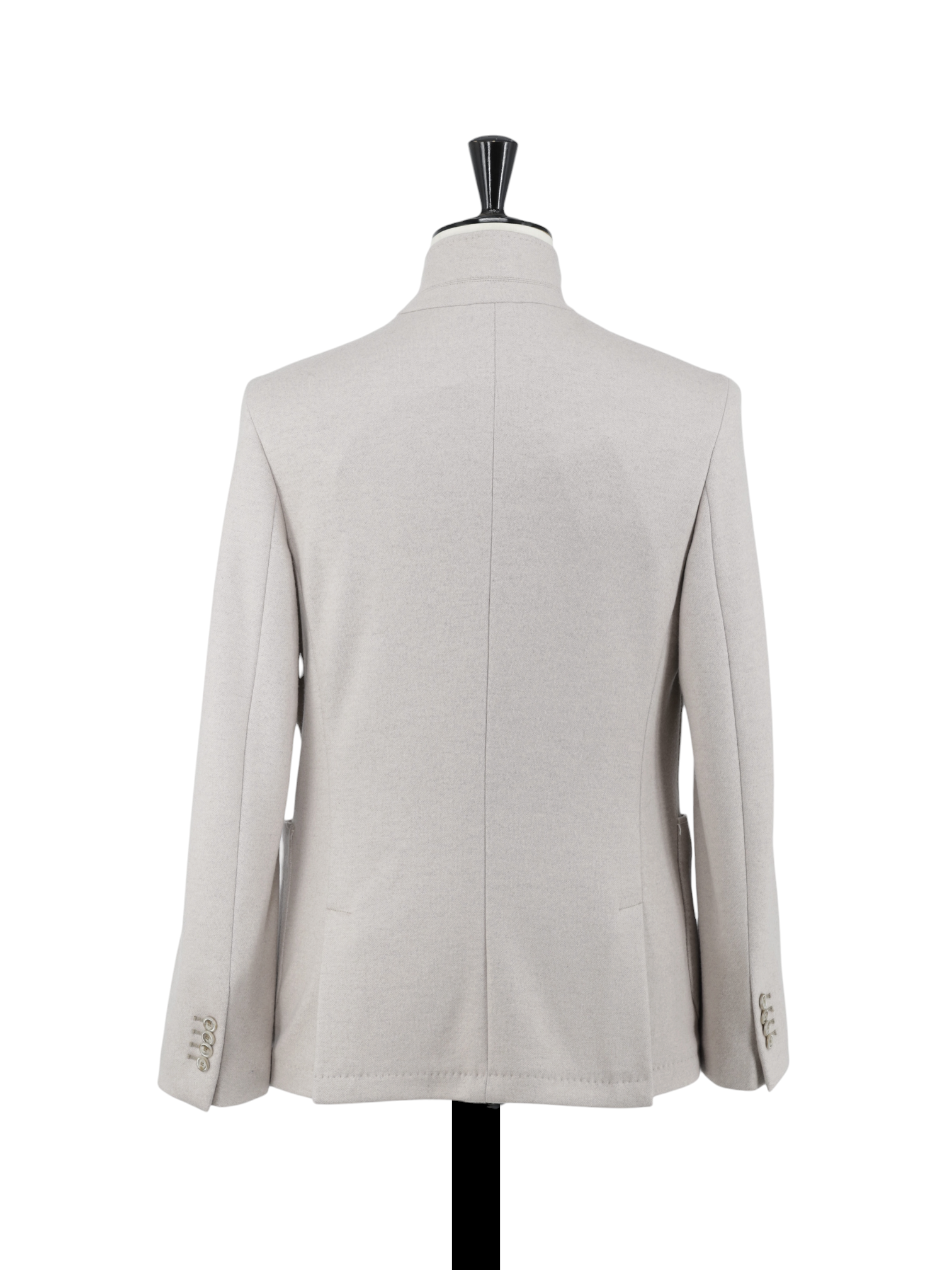 Fedeli Greige Pure Cashmere Tubular-Collar "Damon" Jacket