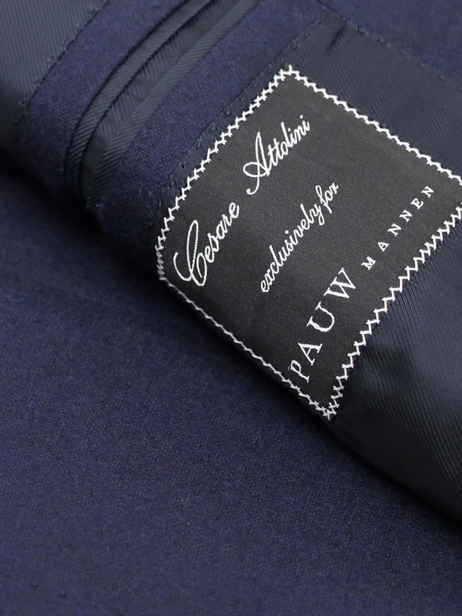 Cesare Attolini Navy Flannel Wool & Cashmere Jacket