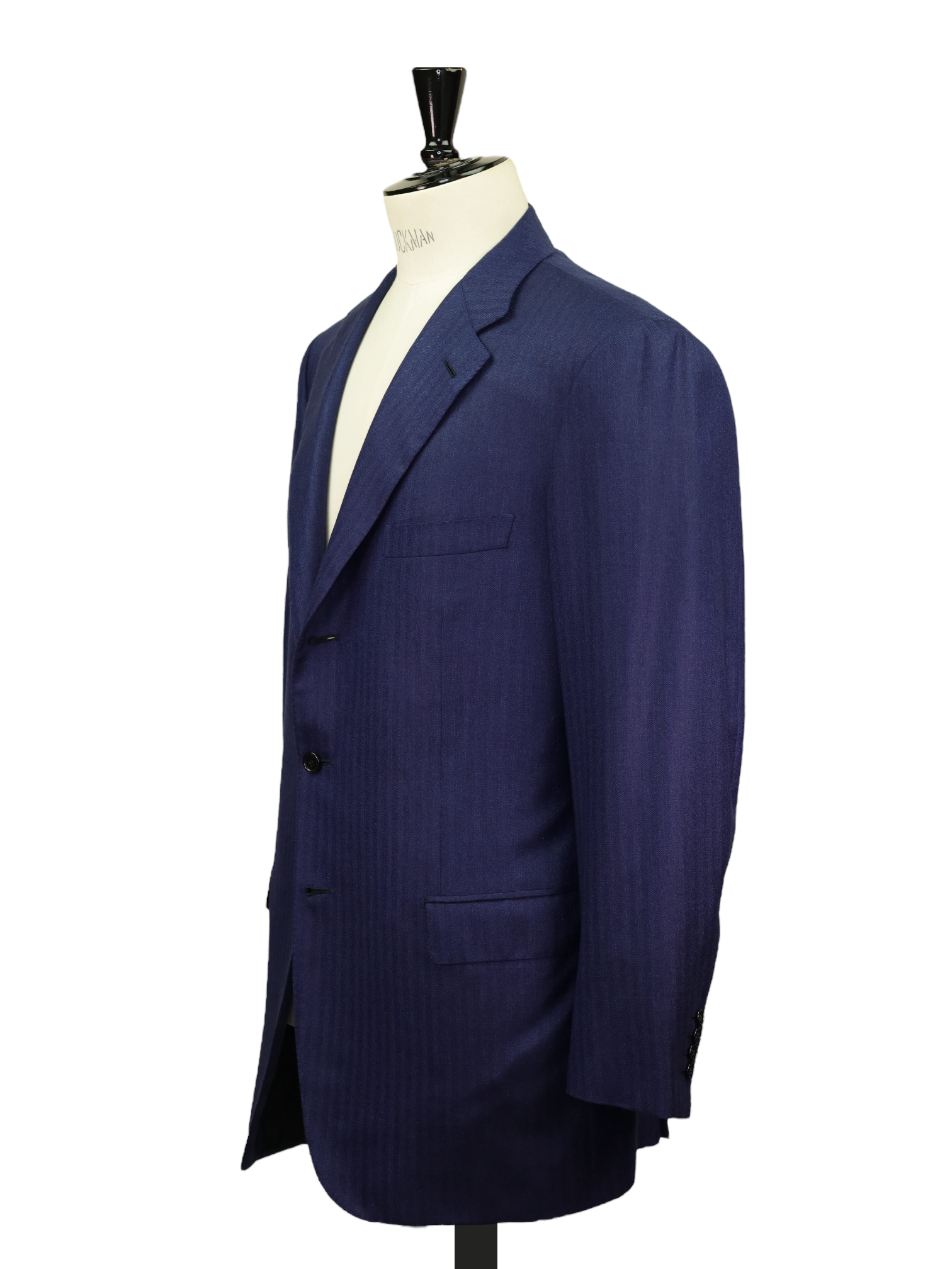 Brioni Royal Blue Cashmere & Silk Herringbone Parlamento Jacket