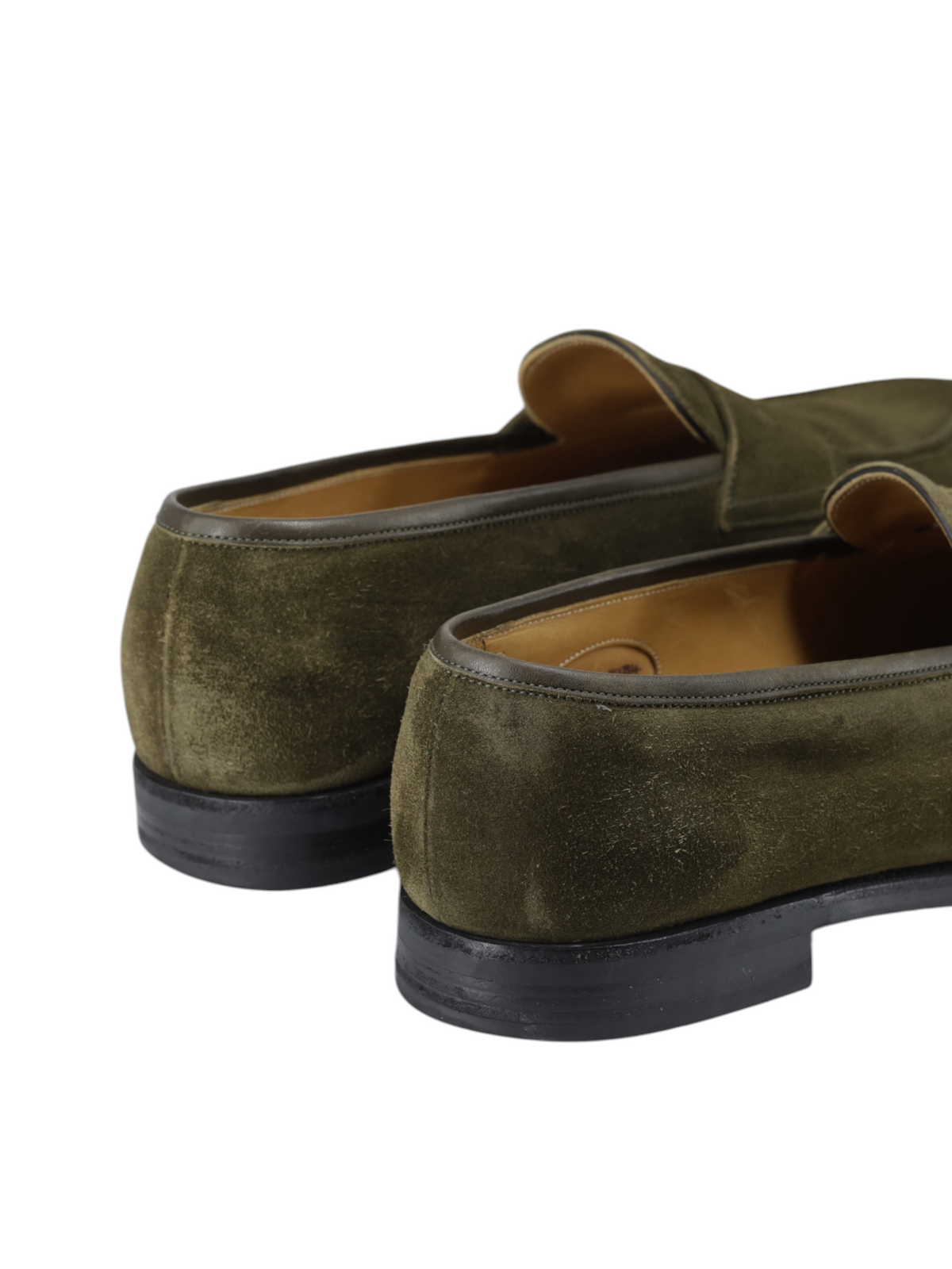 Edward Green Army Green Suede Piccadilly "E184" Penny Loafer