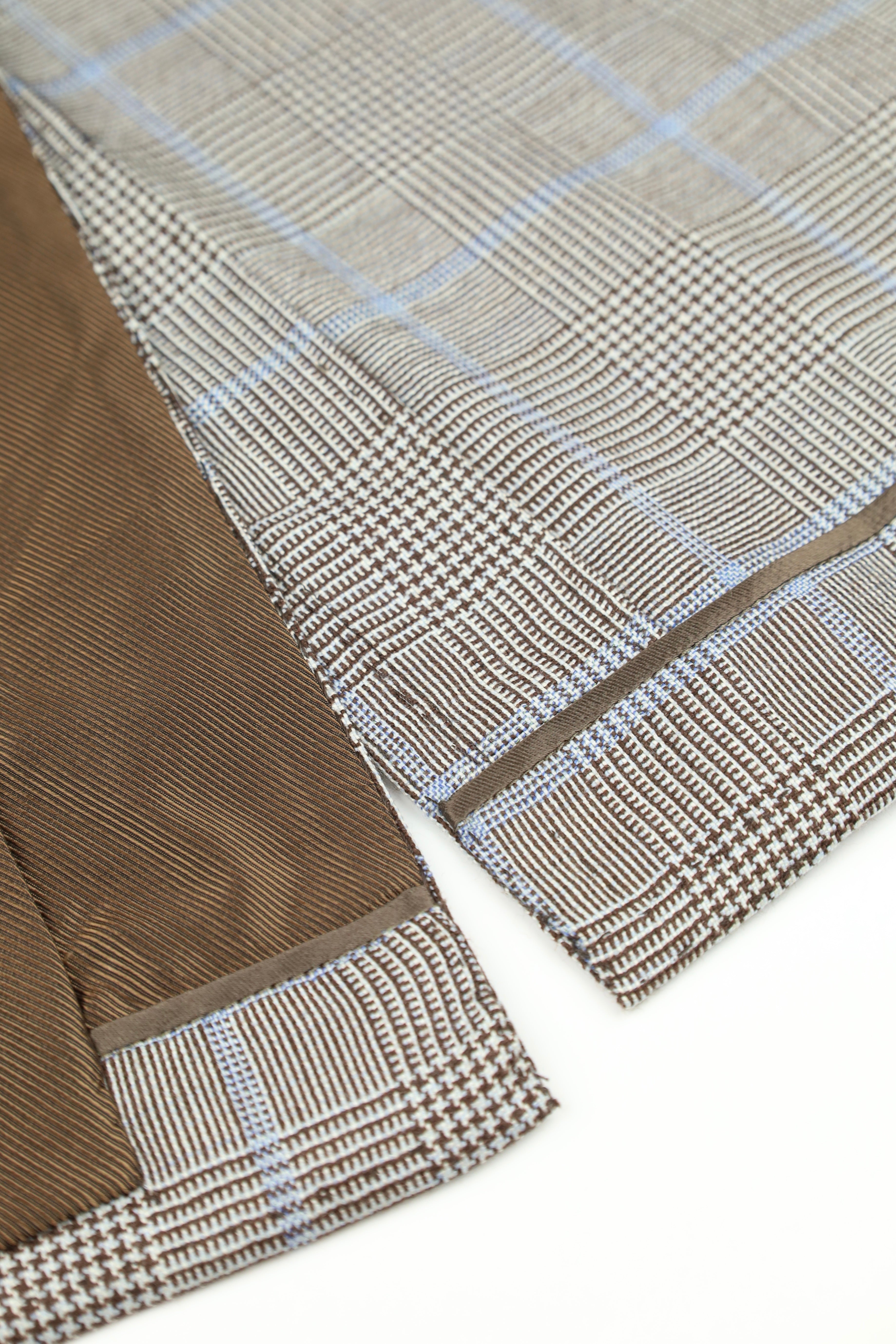 Cesare Attolini Grey Cashmere & Silk Prince of Wales Check Jacket