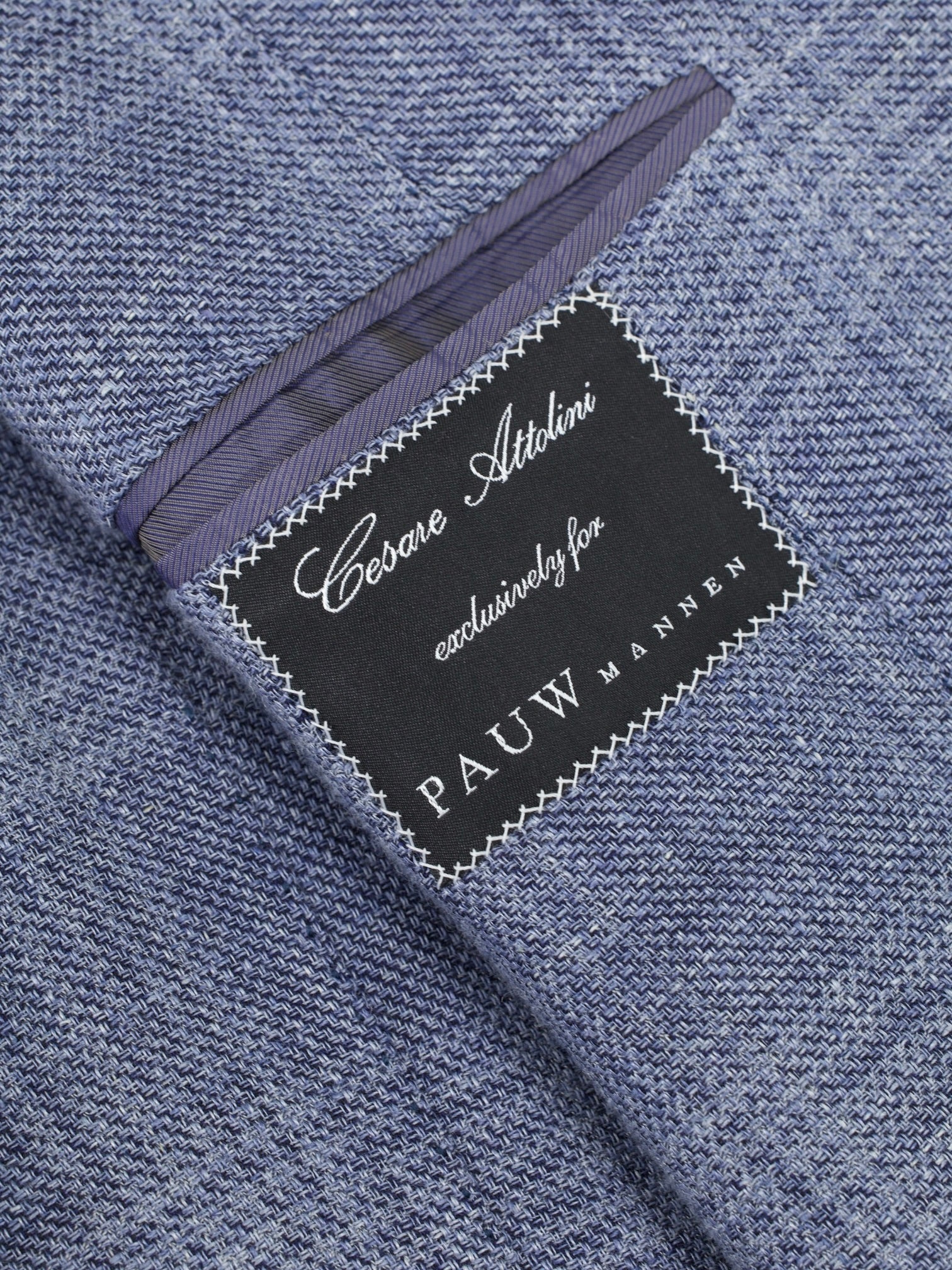 Cesare Attolini Steel Blue Linen & Wool Glenplaid Jacket