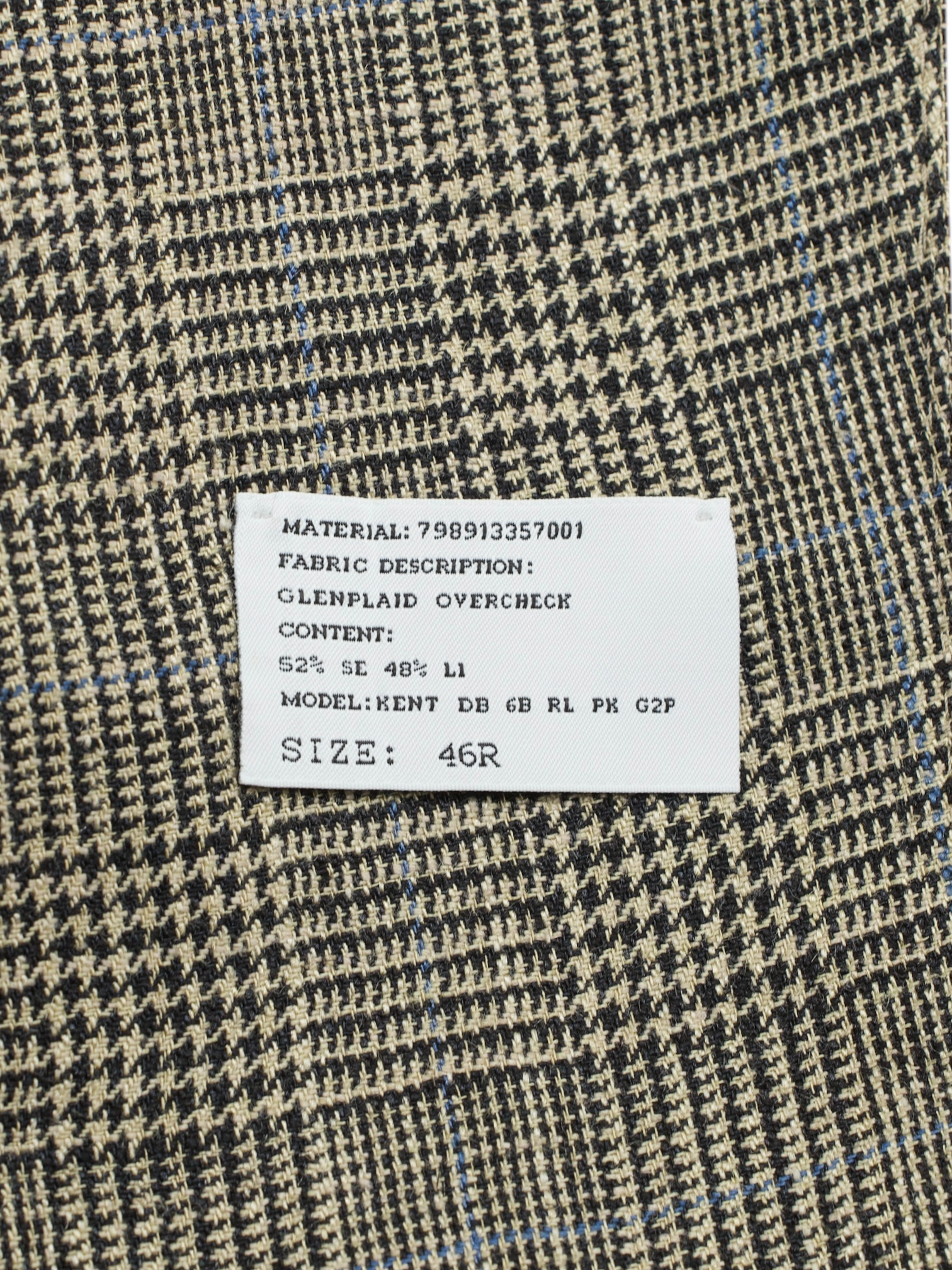 Ralph Lauren Purple Label Light Brown Silk & Linen Glenplaid Suit