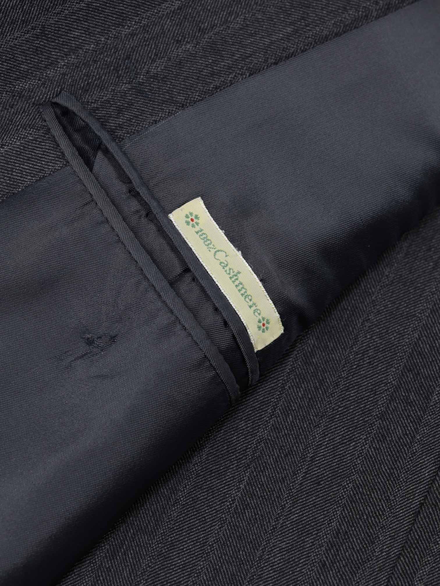 Kiton Grey Pure Cashmere Herringbone Winter Jacket