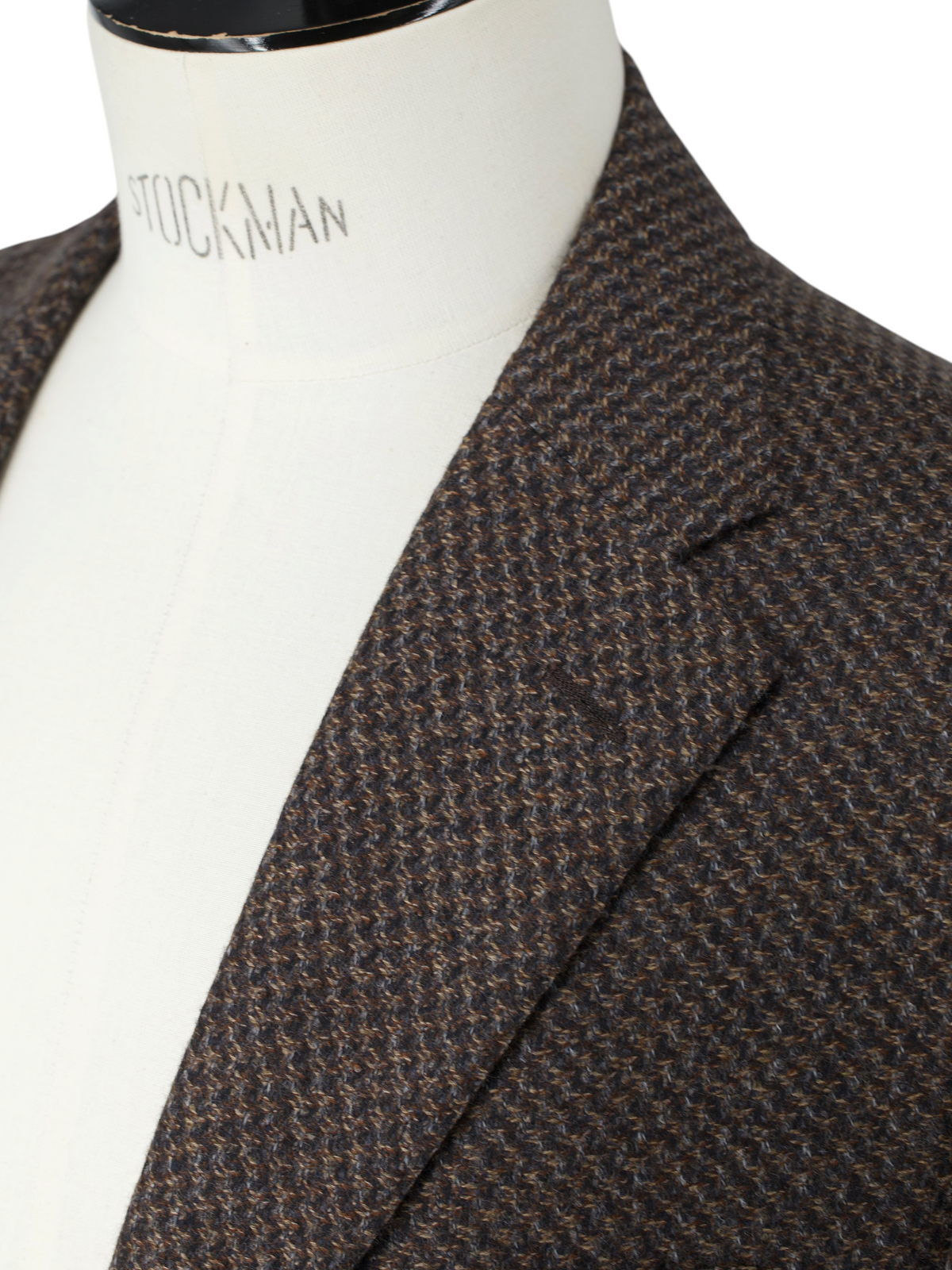 Corneliani Brown Wool & Silk Micro-Pattern Leader-Soft Jacket