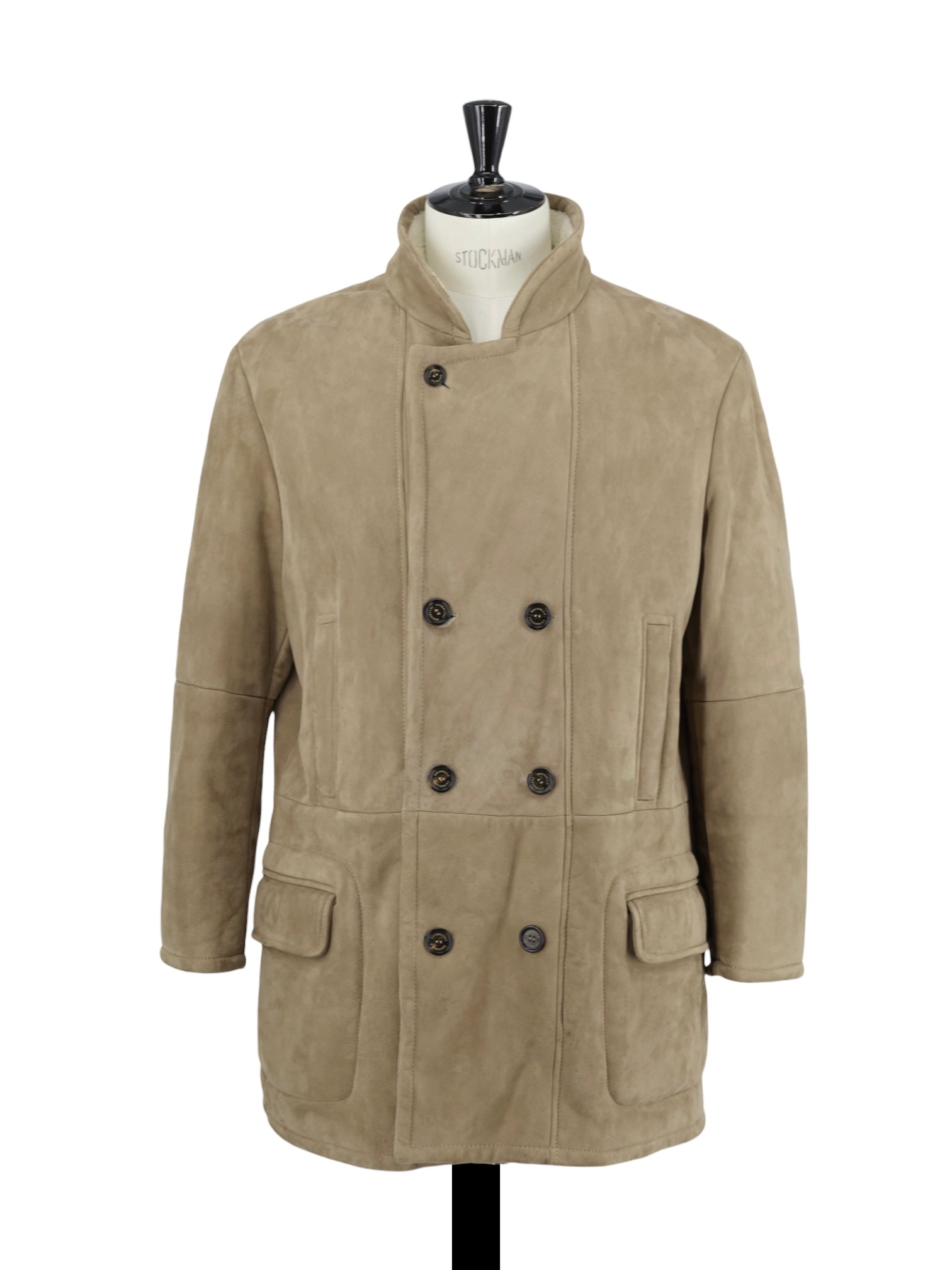 Brunello Cucinelli Beige Suède Lammy Coat